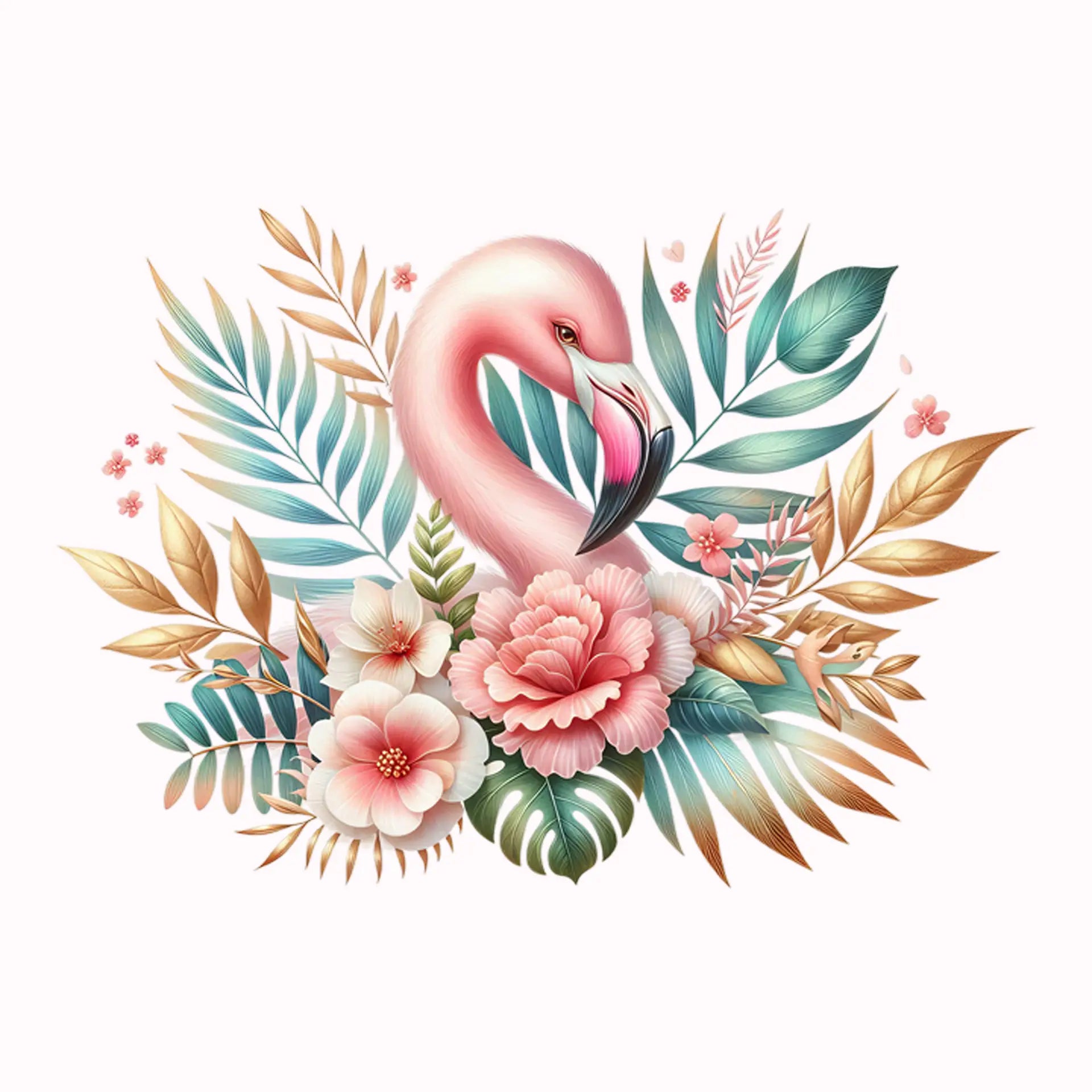 Permanent Sticker Flamingozauber in Pastell