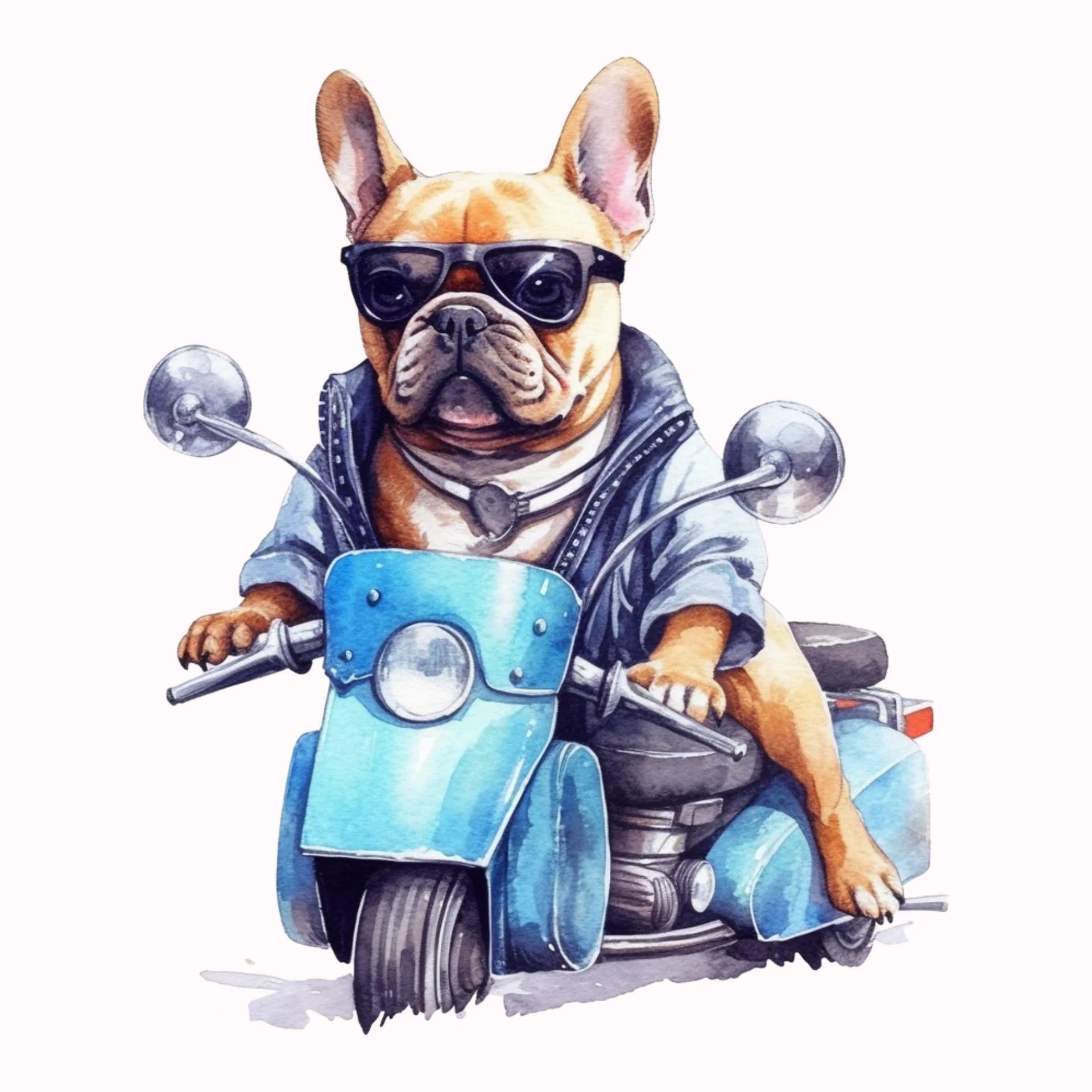 Permanent Sticker Frenchi Biker Sonnenbrille