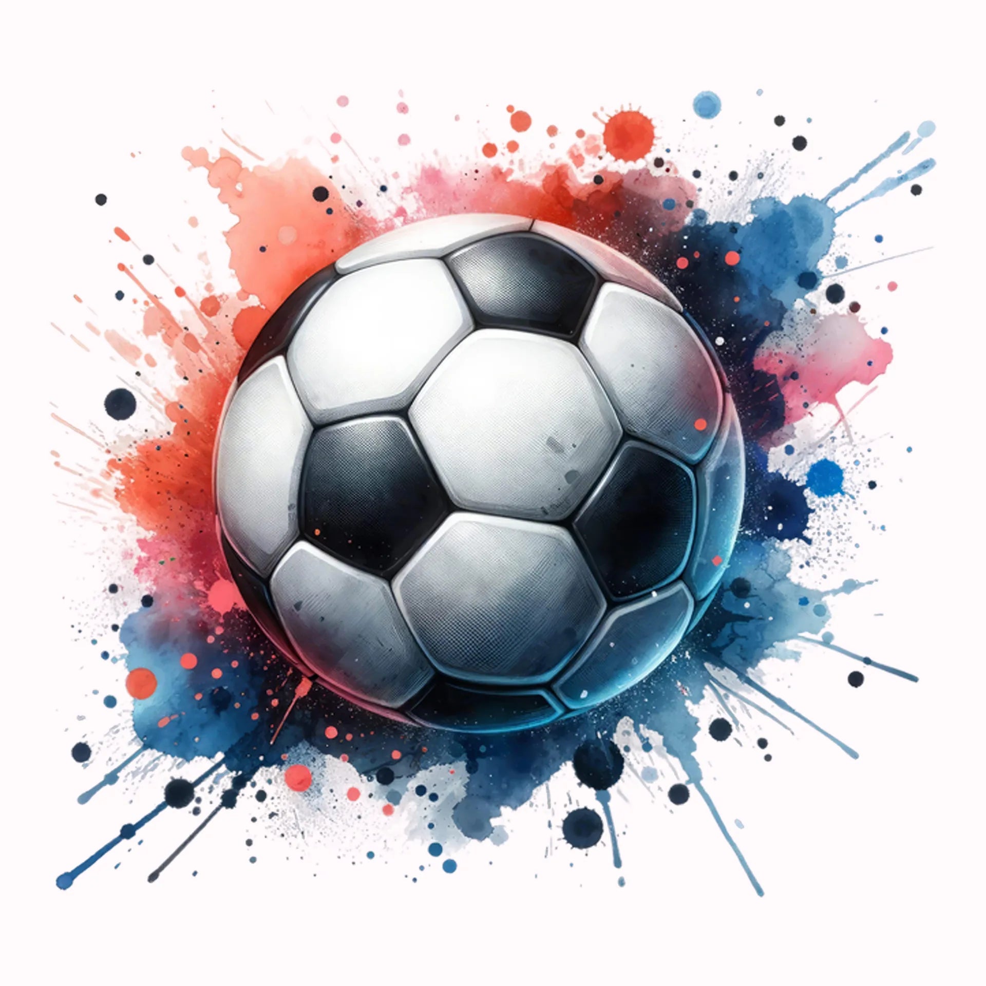 Permanent Sticker Fußball Farbenkick