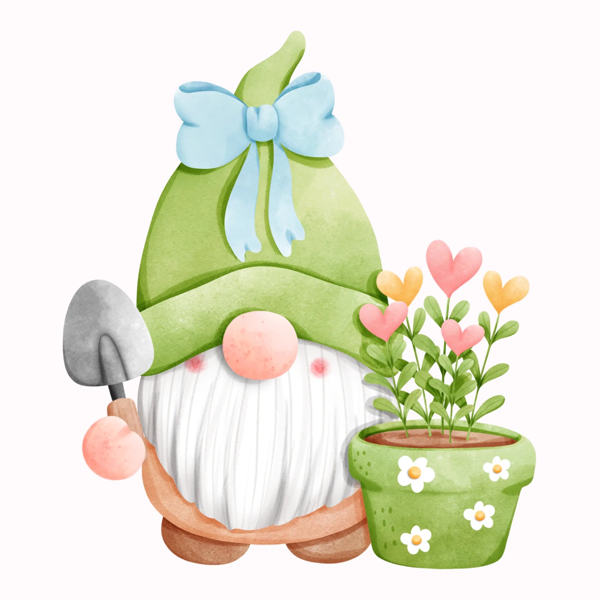Permanent Sticker Gartenzwerg Grün