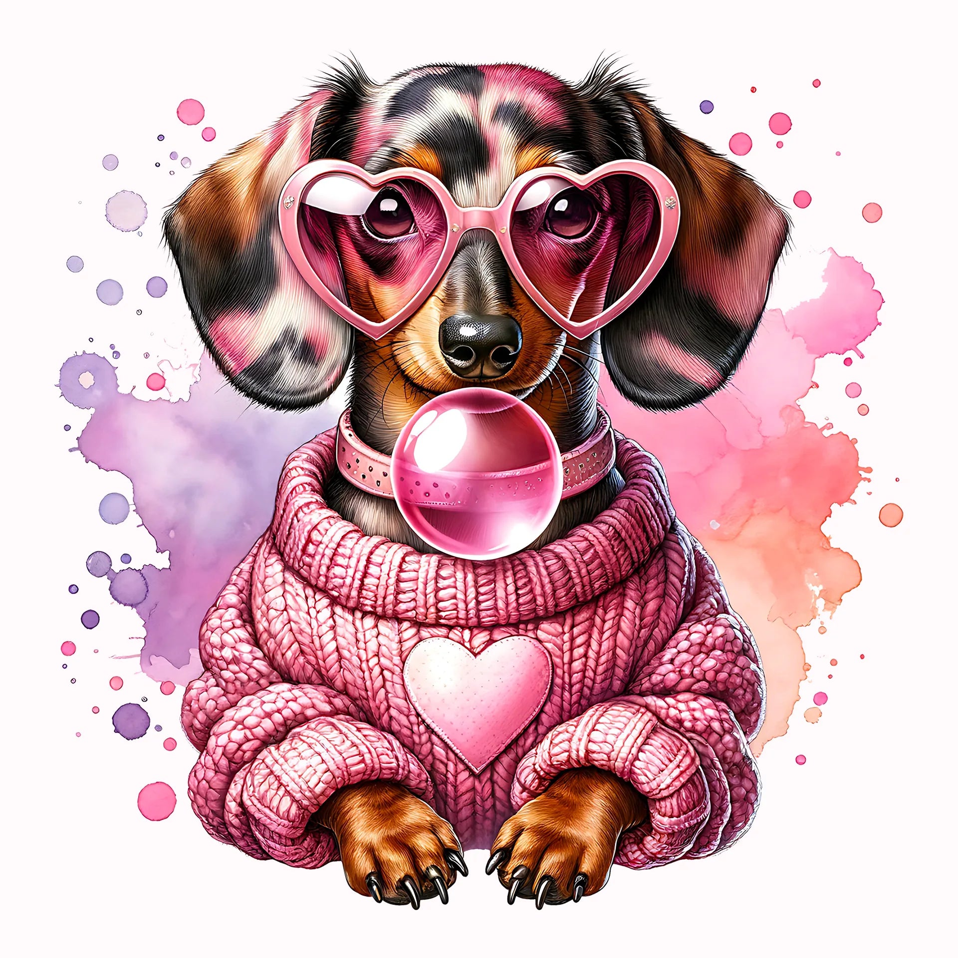 Permanent Sticker Girly Dackel