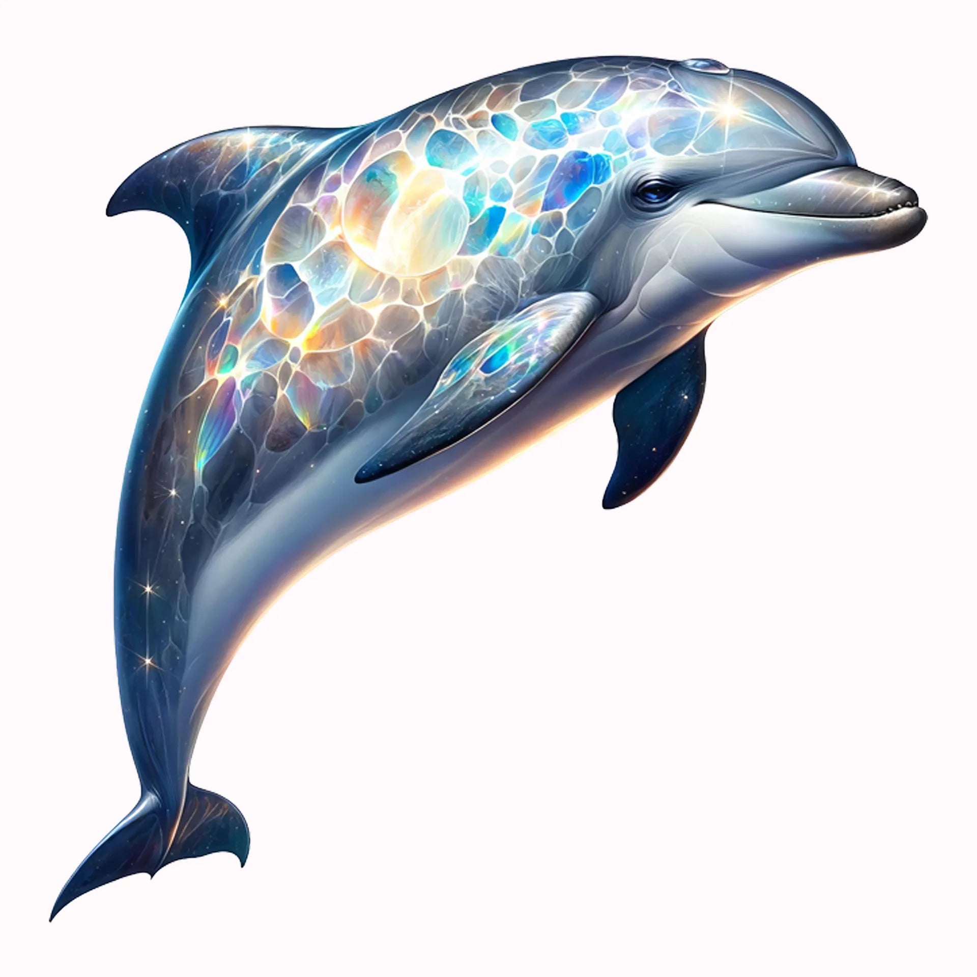 Permanent Sticker Glitzerdelfin