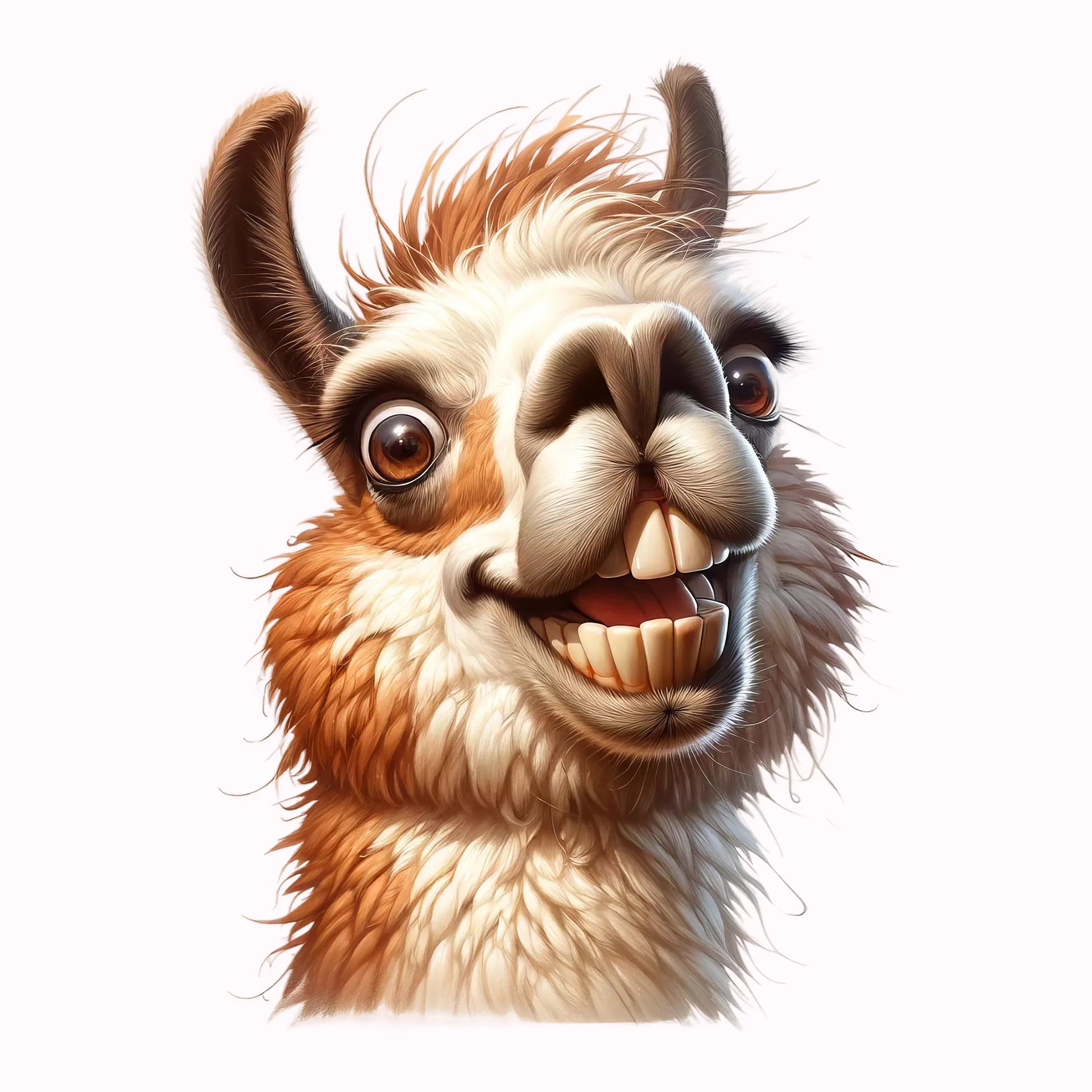 Permanent Sticker Grinse Lama