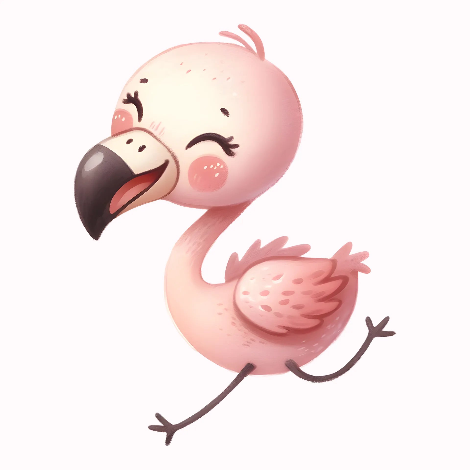 Permanent Sticker Happy Flamingo