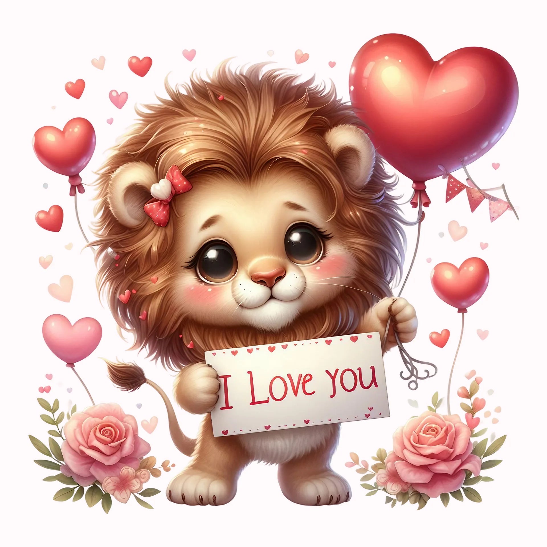 Permanent Sticker Herzlöwe Leo