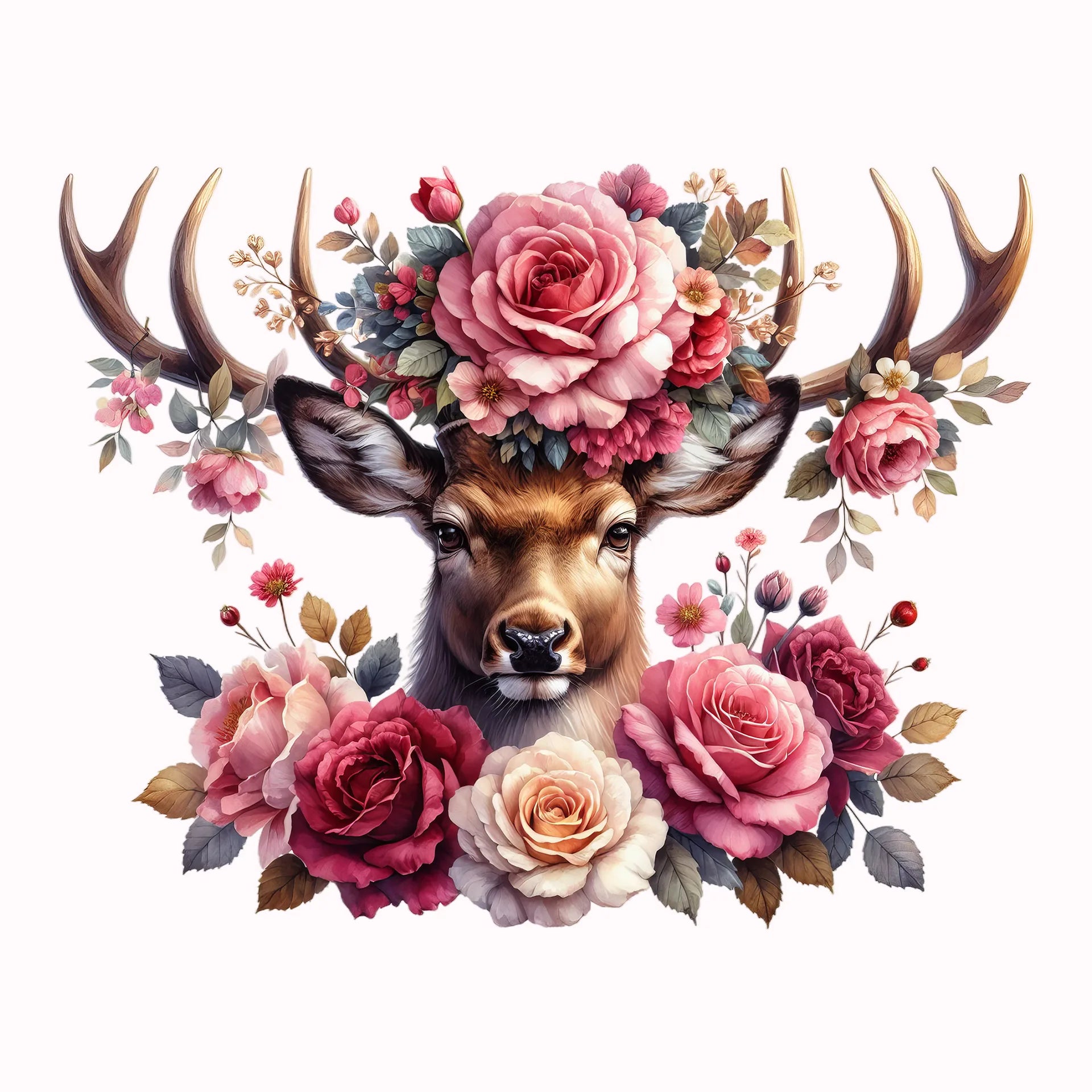 Permanent Sticker Hirsch Majestät der Blumen