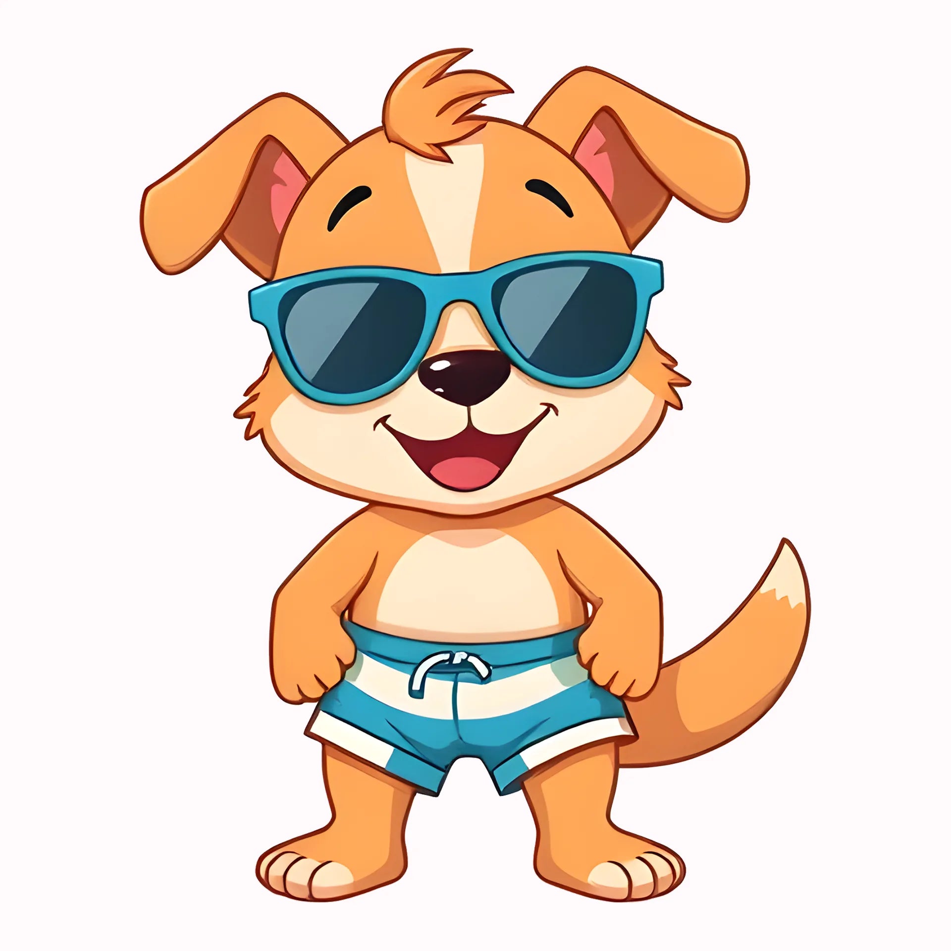 Permanent Sticker Hund Ajax im Urlaub
