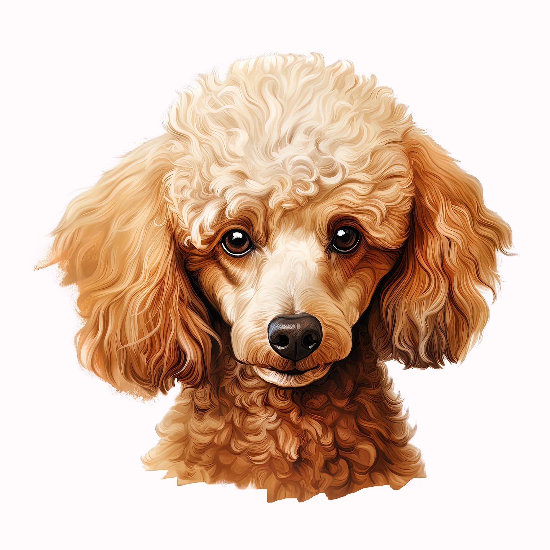 Permanent Sticker Hund Brauner Pudel
