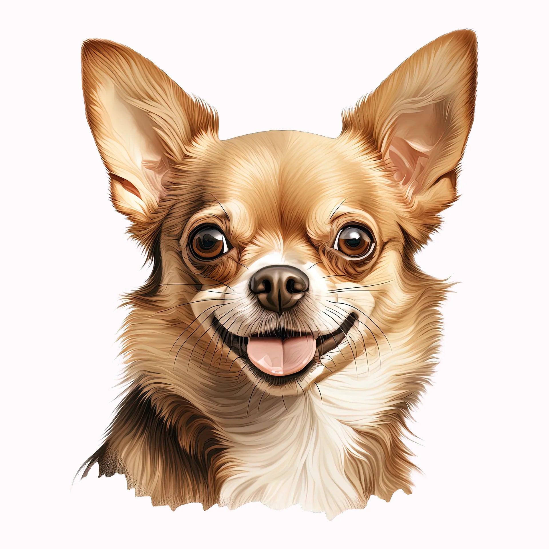 Permanent Sticker Hund Chihauhau Braun