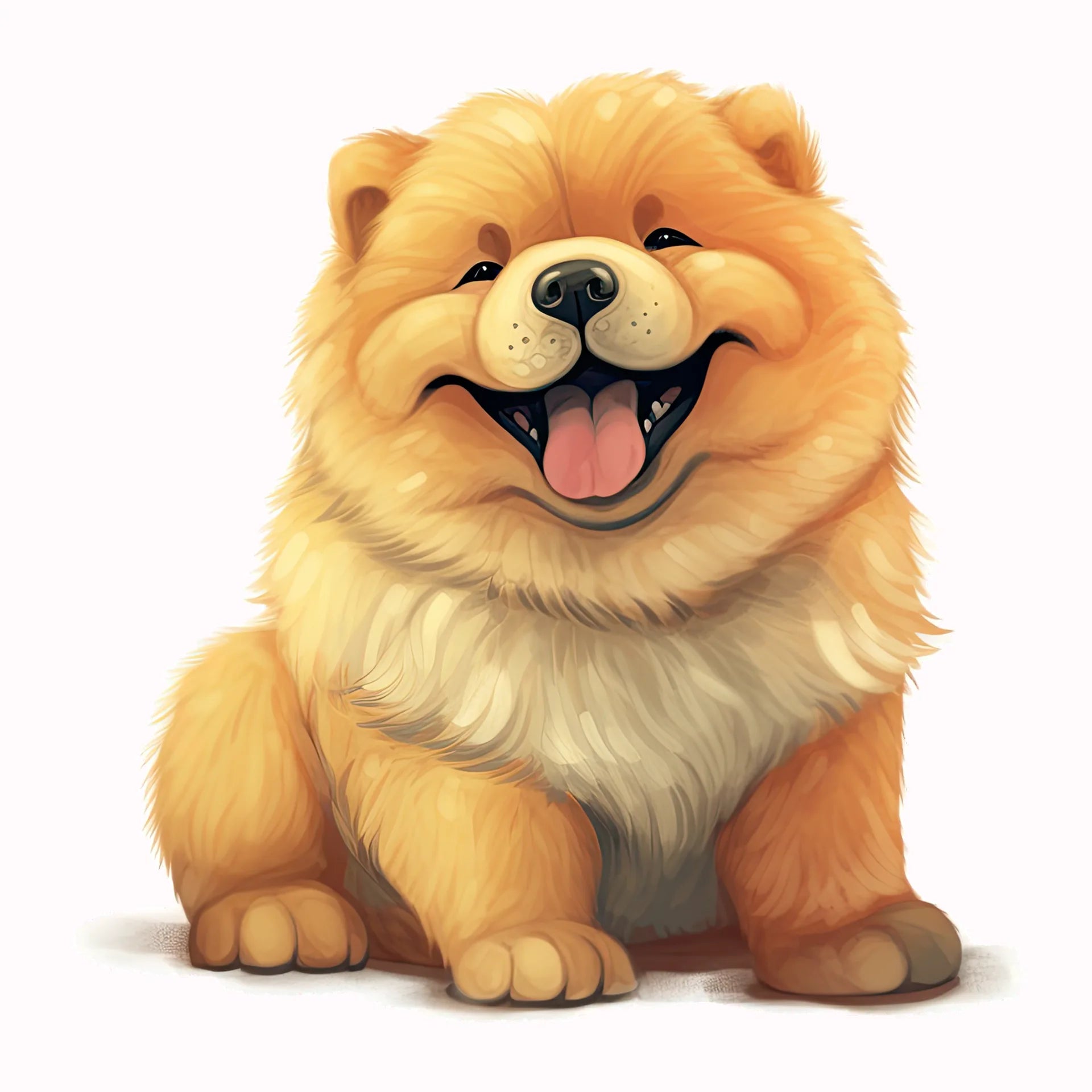 Permanent Sticker Hund Chow Chow