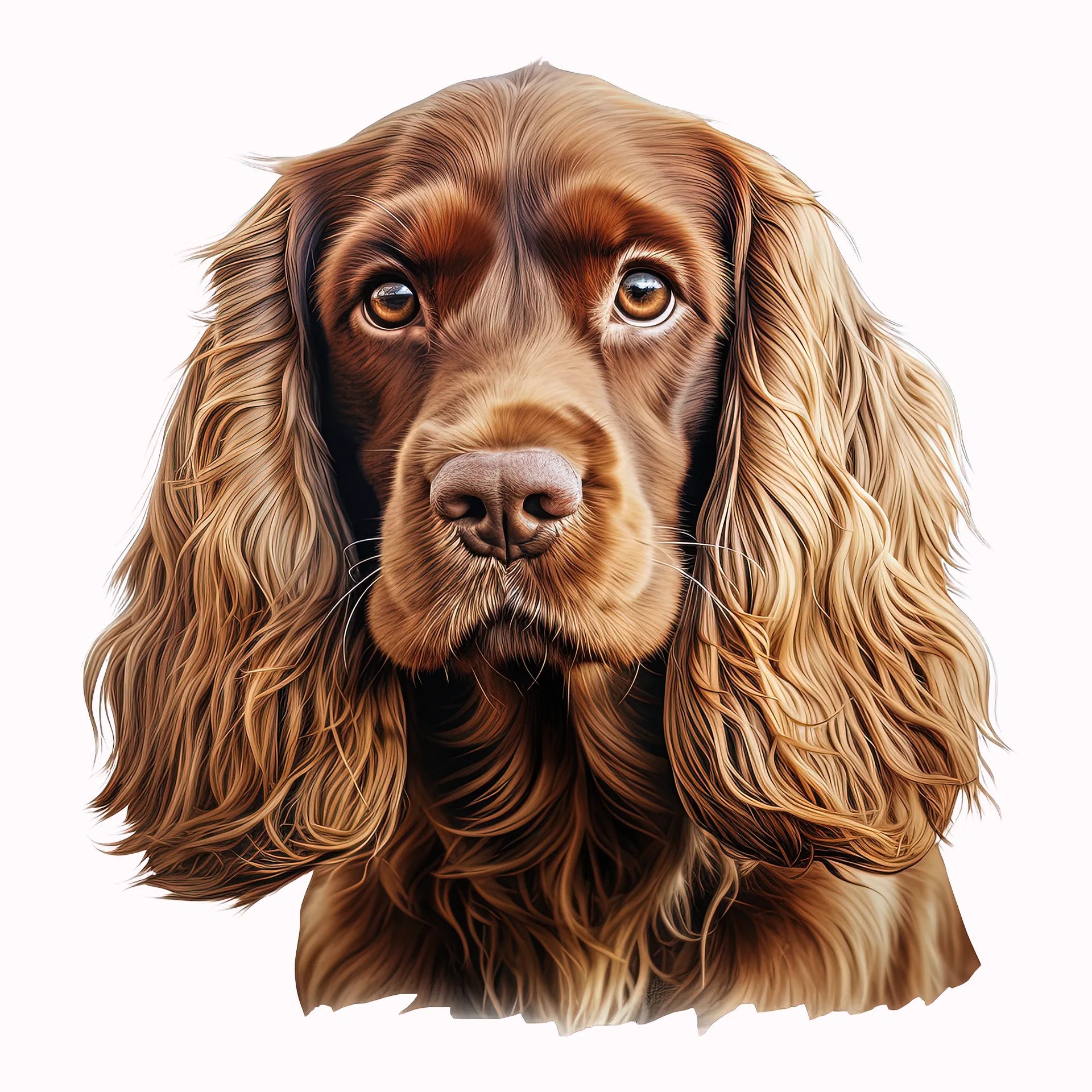 Permanent Sticker Hund Cocker Spaniel Braun