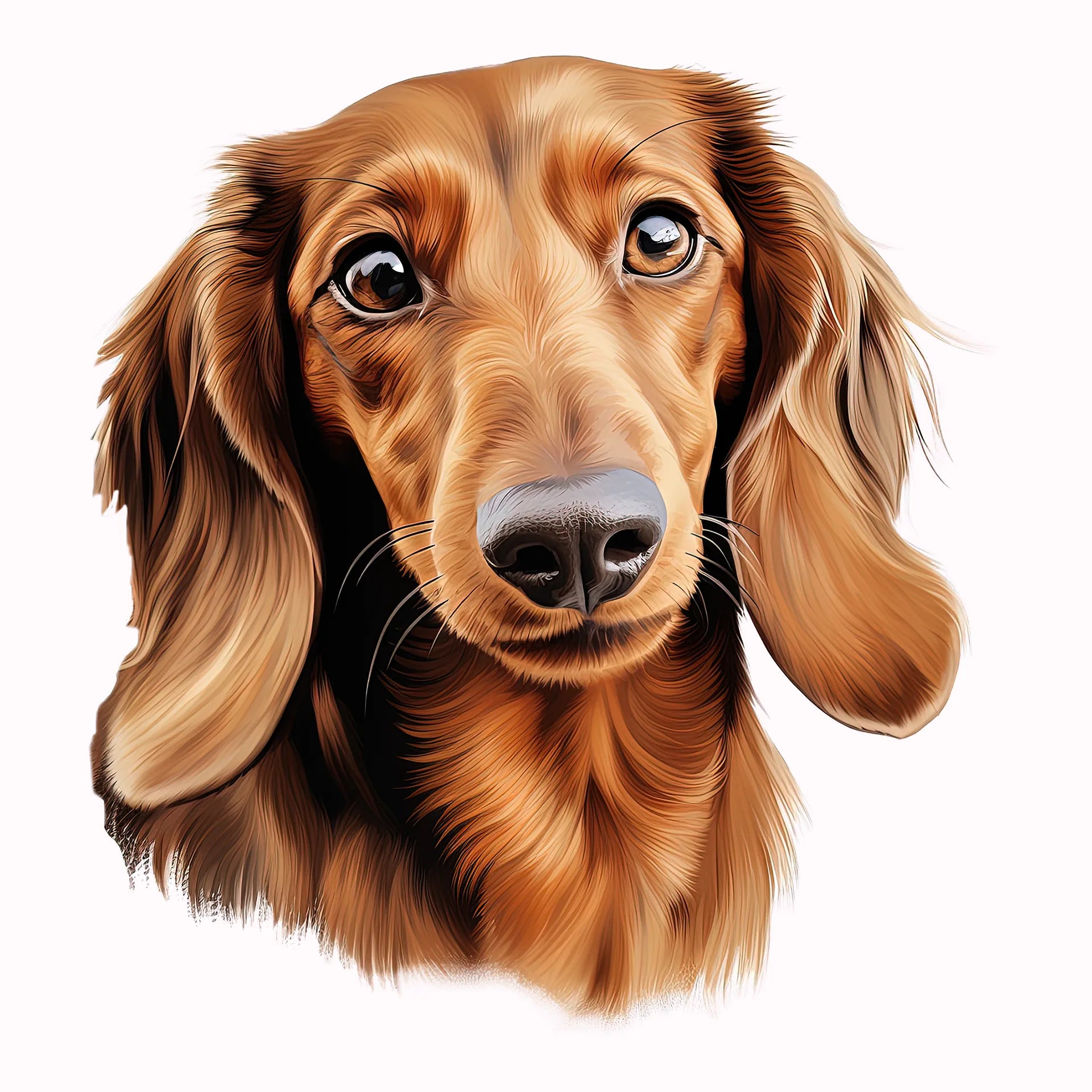 Permanent Sticker Hund Dackel Braun