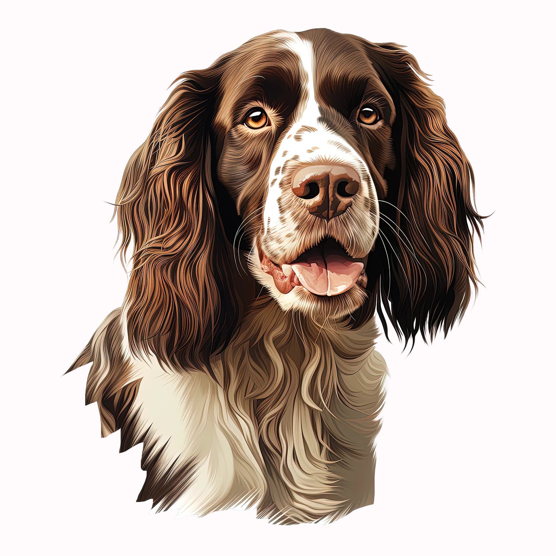 Permanent Sticker Hund English Springer Spaniel Braun