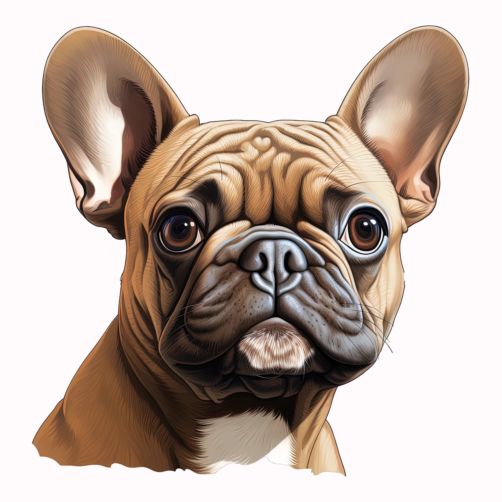Permanent Sticker Hund Französische Bulldogge Braun