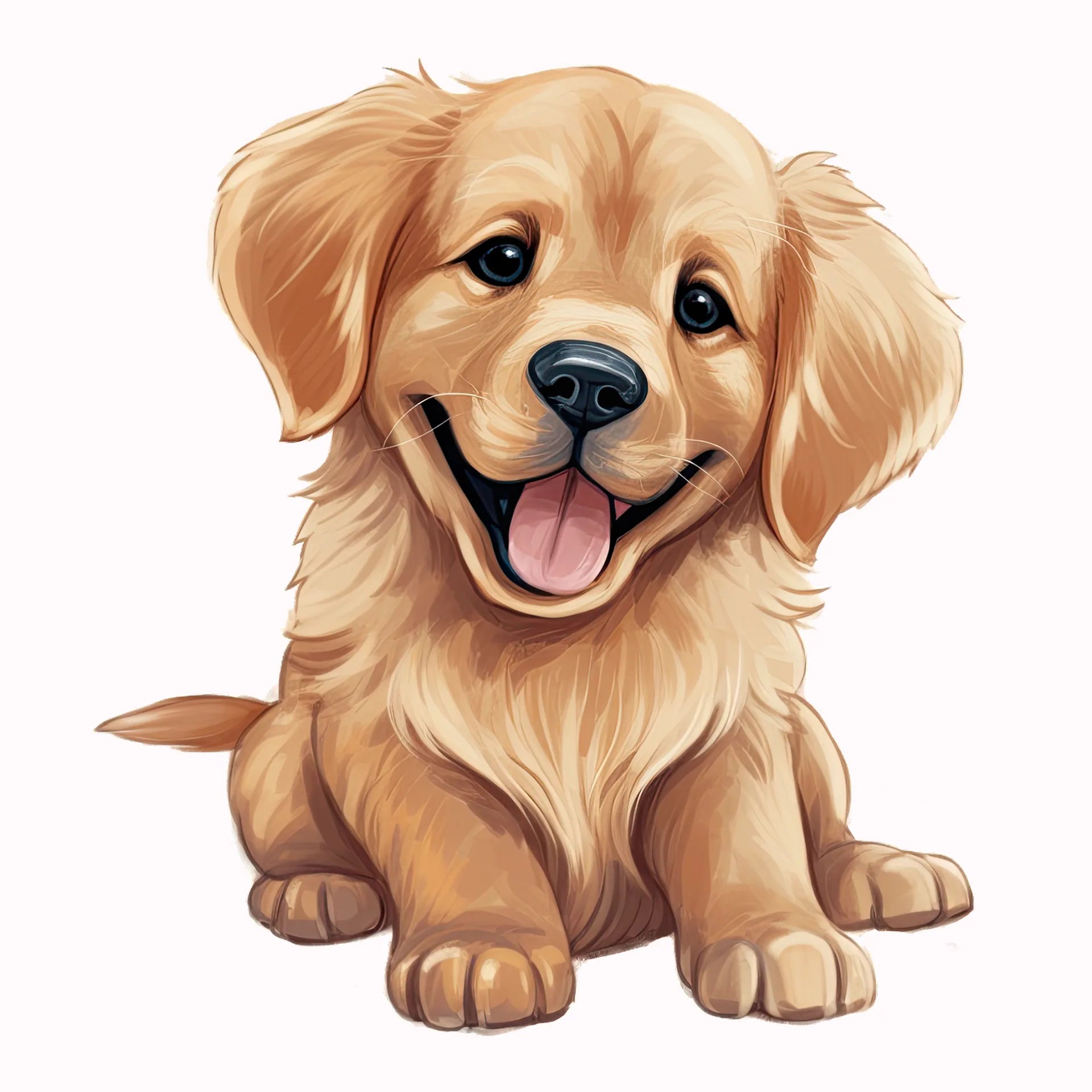 Permanent Sticker Hund Goldie