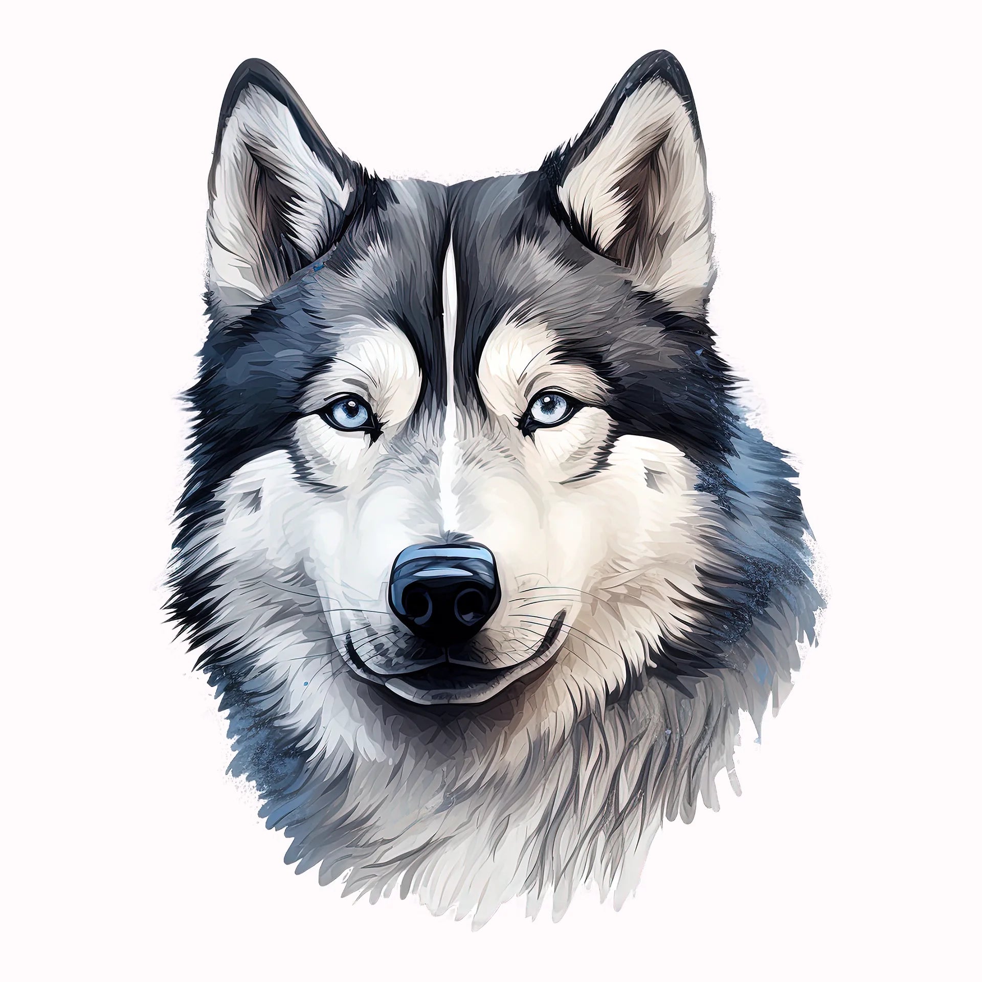 Permanent Sticker Malmute Husky