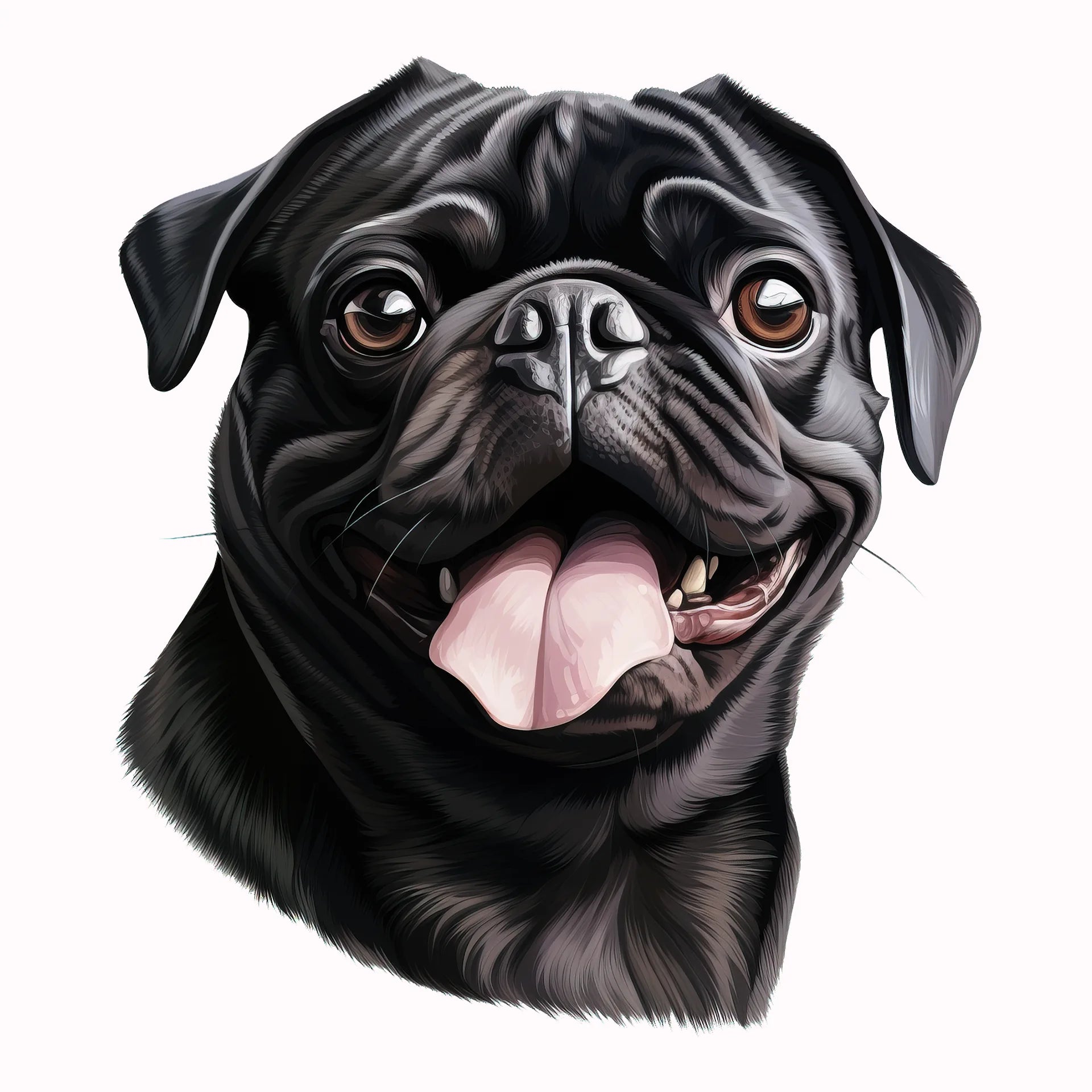 Permanent Sticker Mops Schwarz