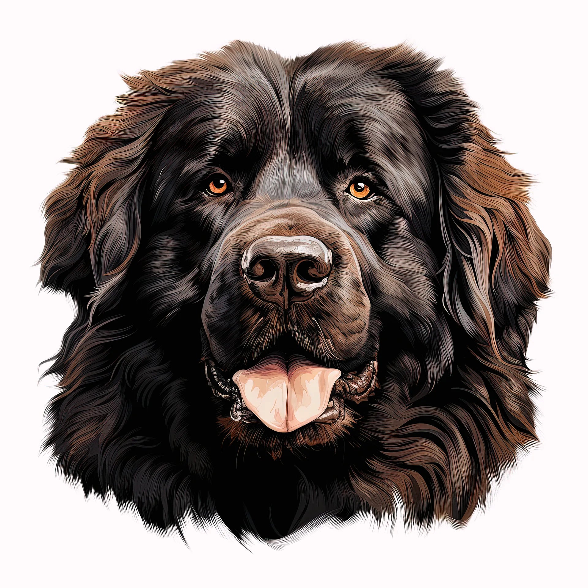 Permanent Sticker Neufundländer Schwarz