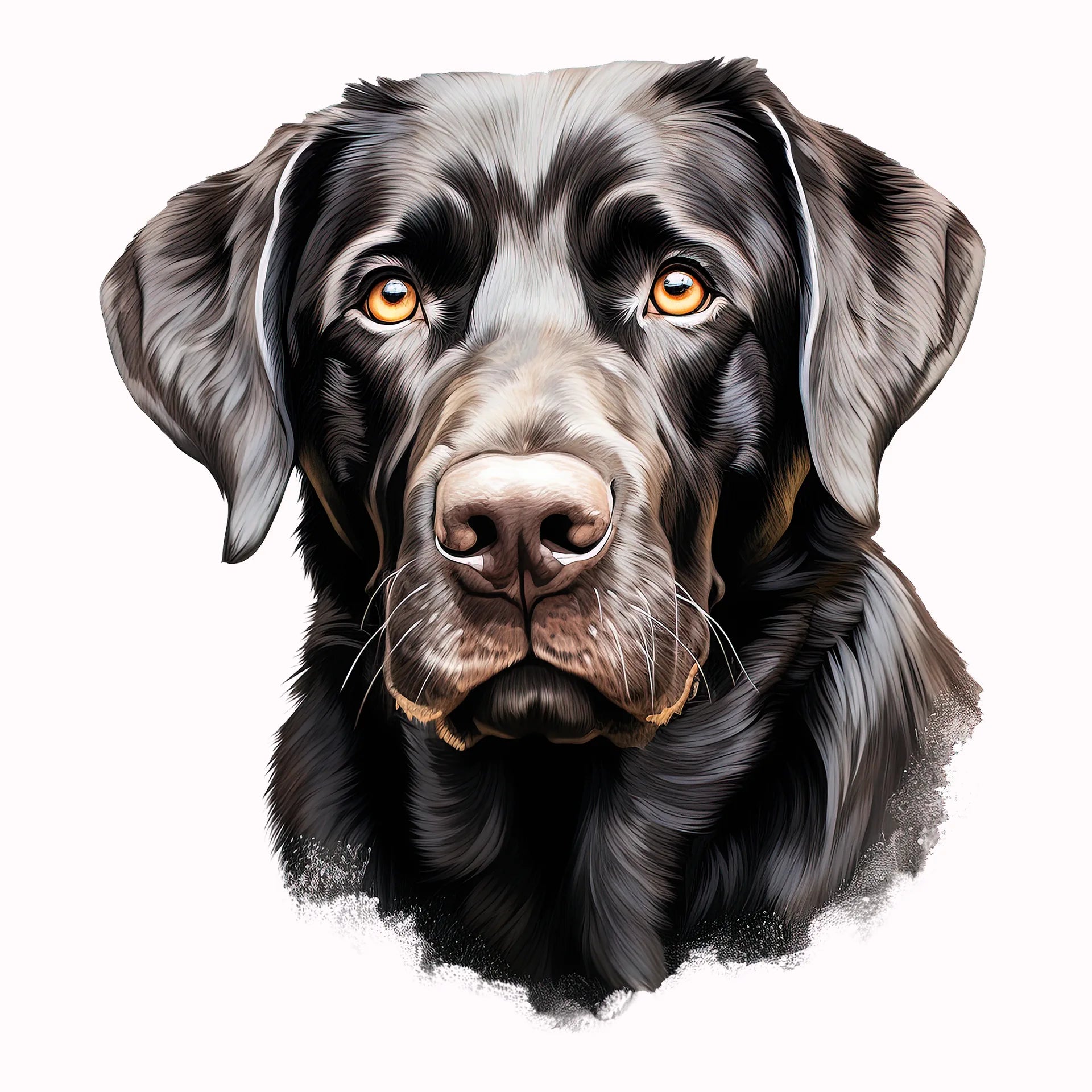 Permanent Sticker Schwarzer Labrador