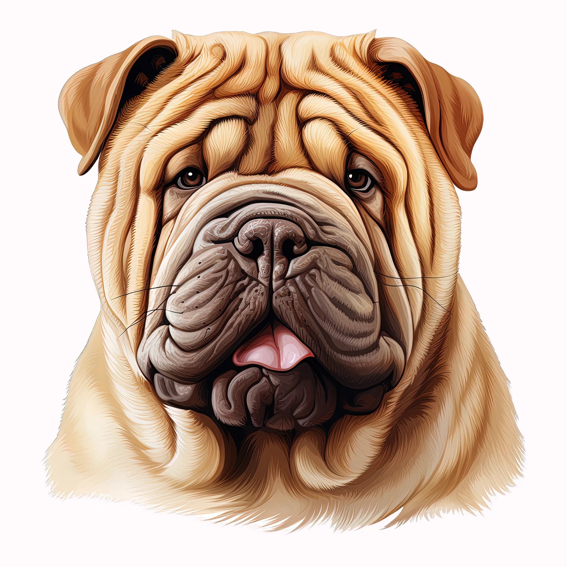 Permanent Sticker Shar Pei