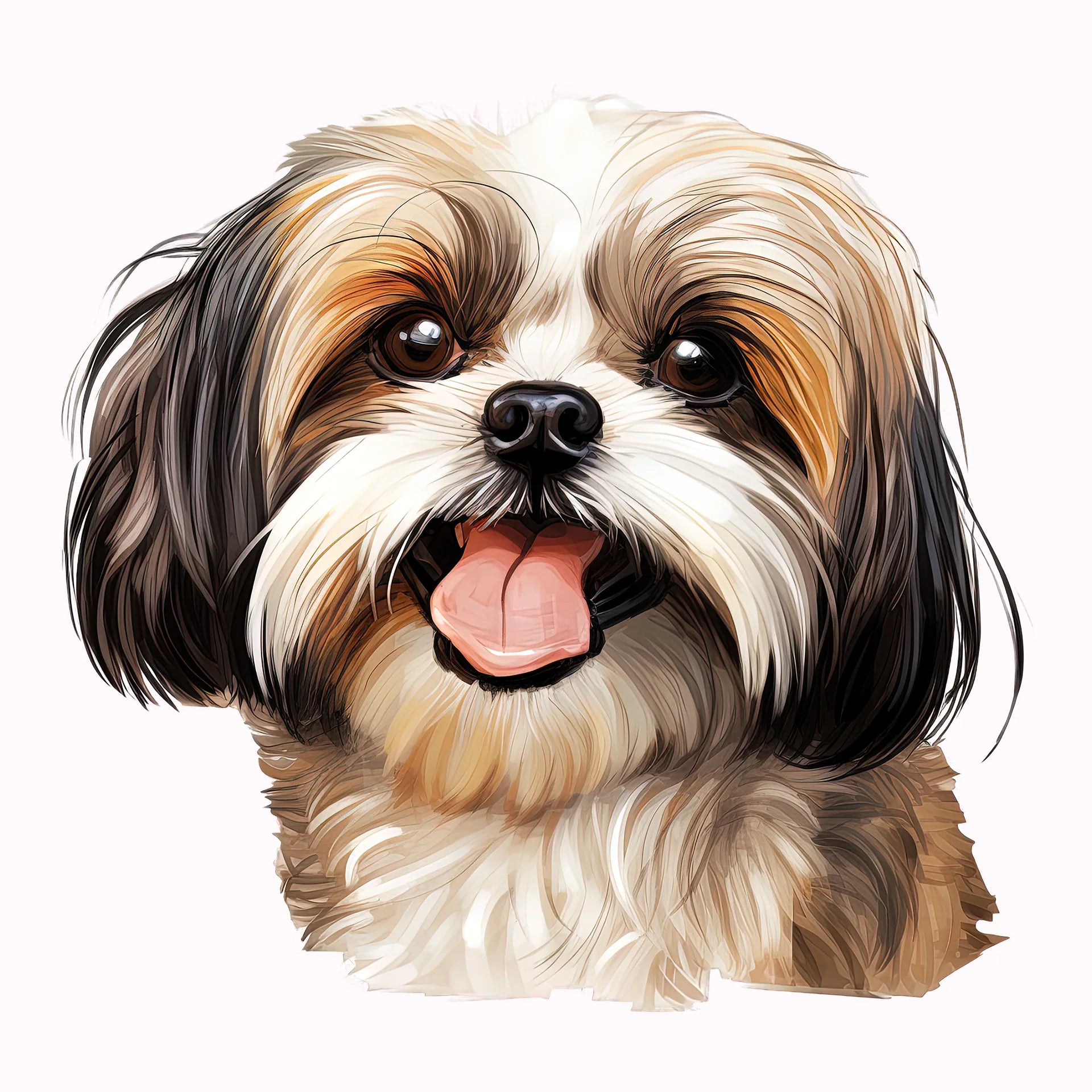Permanent Sticker Shih Tzu Braun