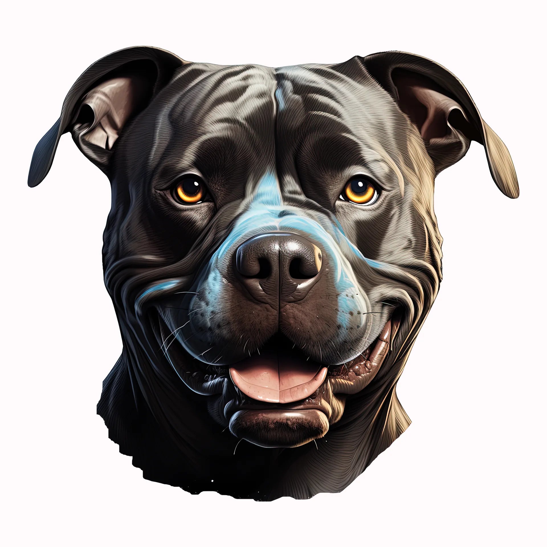 Permanent Sticker Staffordshire Bullterrier Schwarz