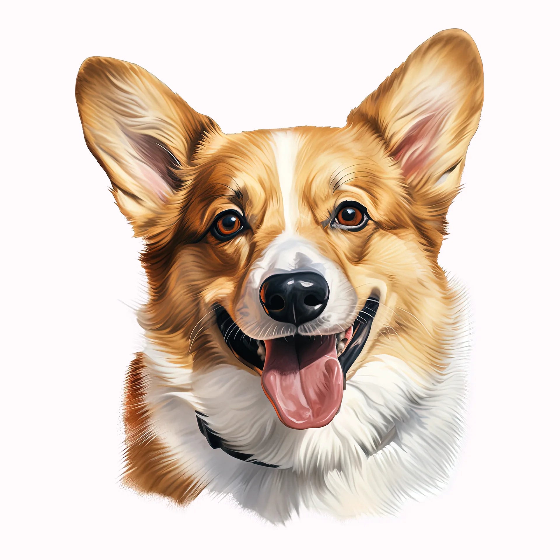 Permanent Sticker Welsh Corgi Pembroke Braun