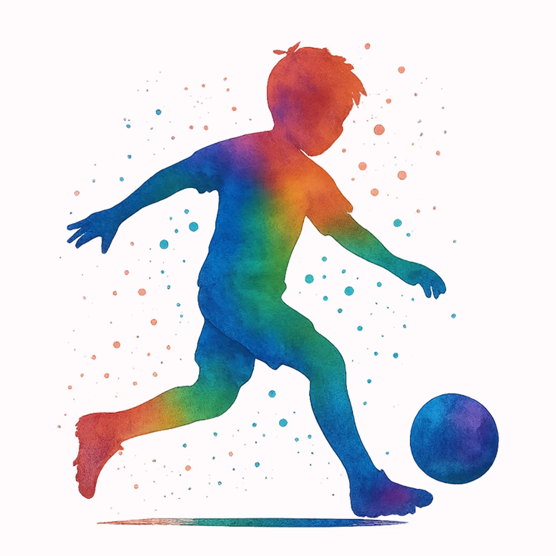 Permanent Sticker Fußballspieler Splash