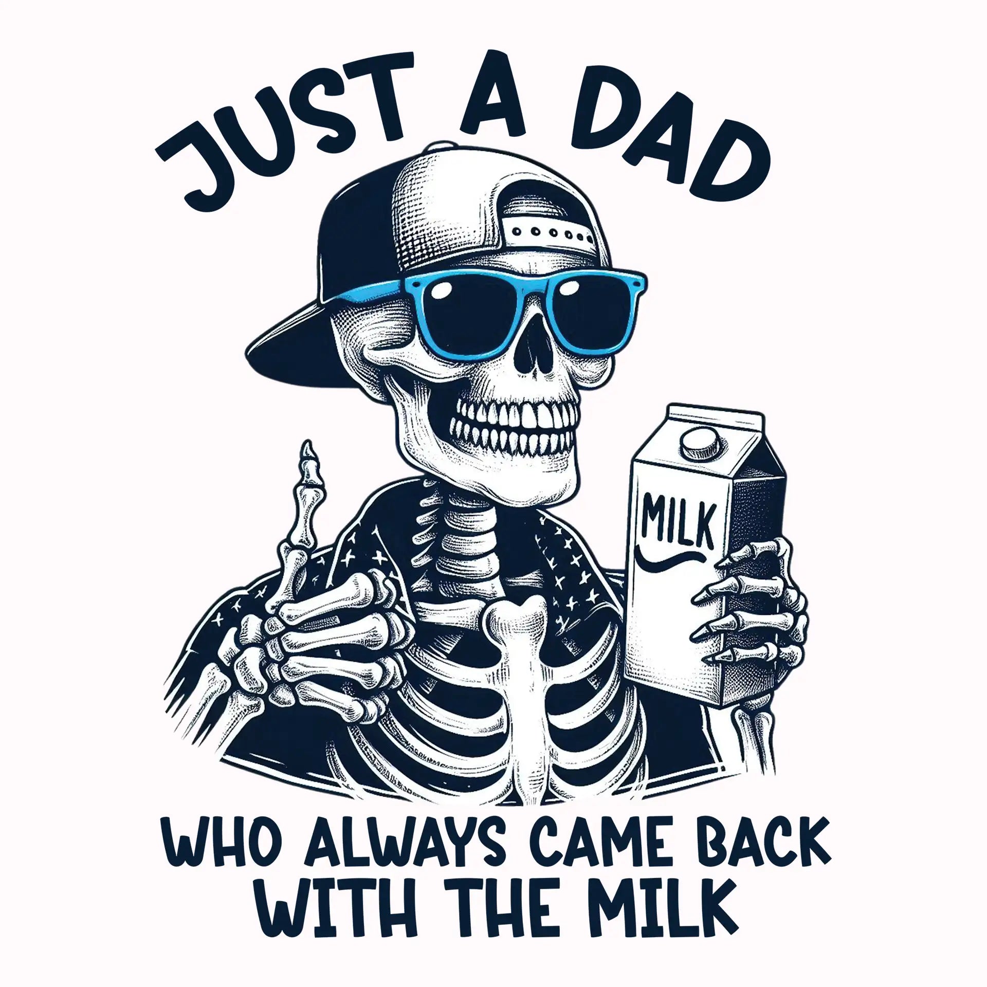Permanent Sticker Just a dad with the Milk