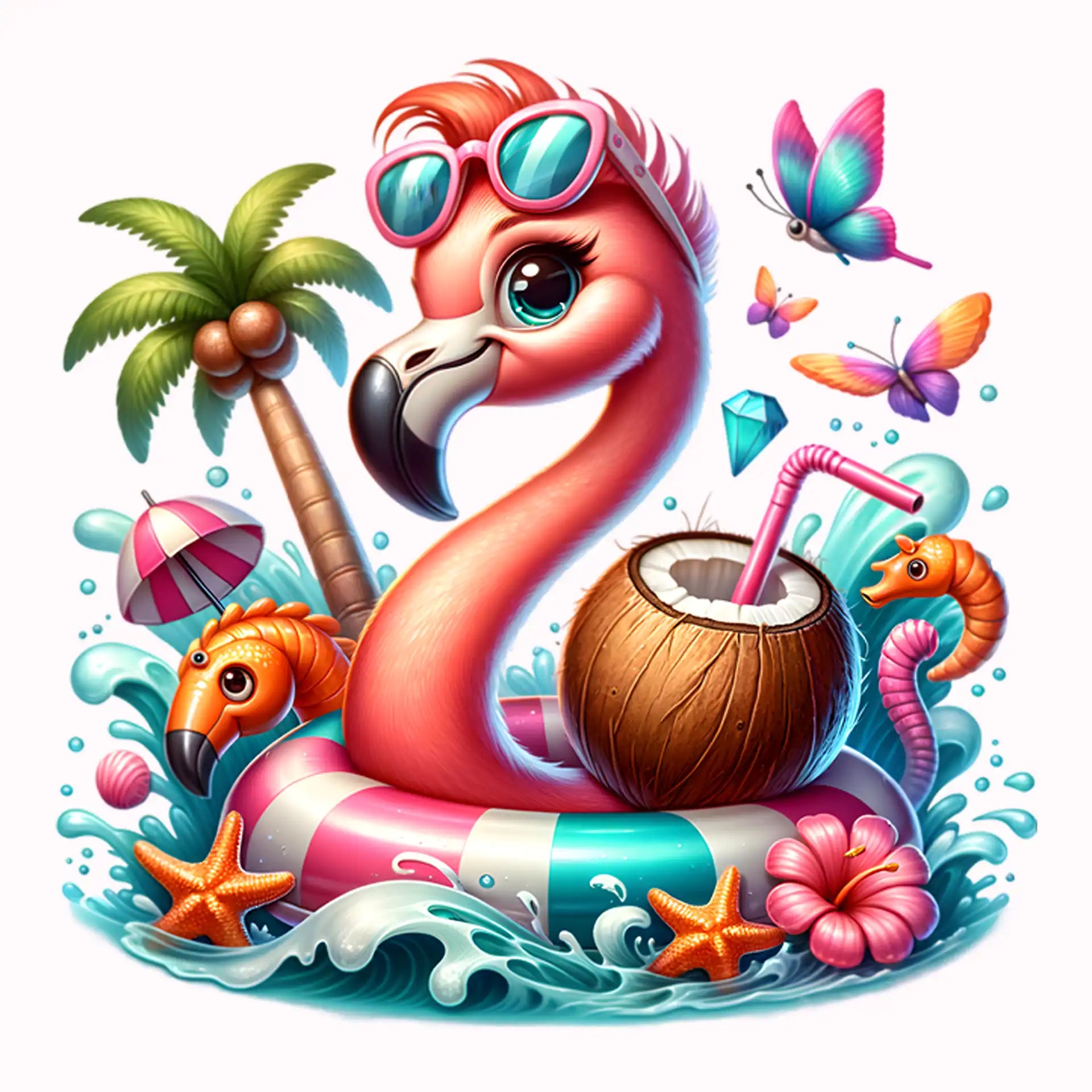 Permanent Sticker Karibischer Tukan Dodo