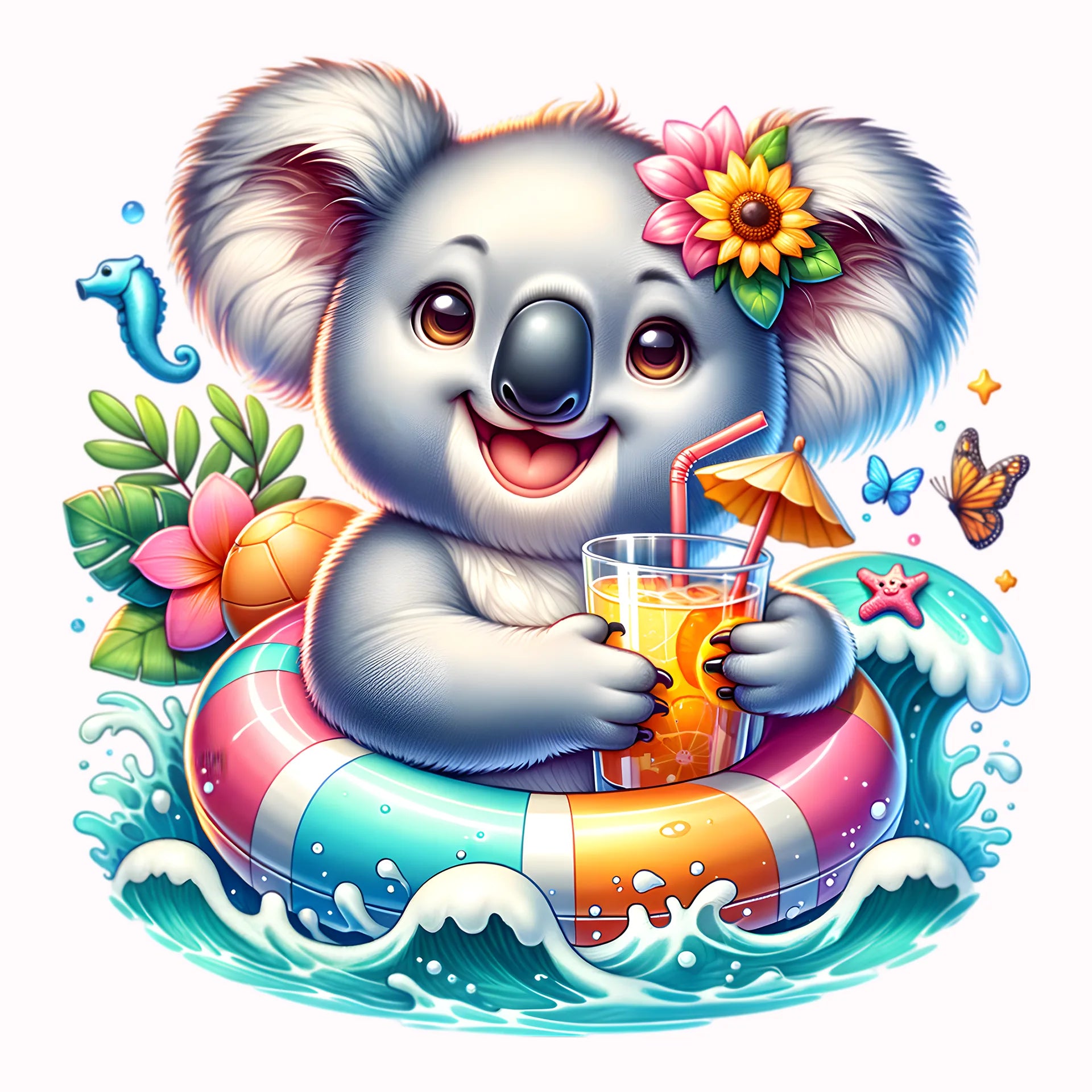 Permanent Sticker Karibischer Koala Mimi