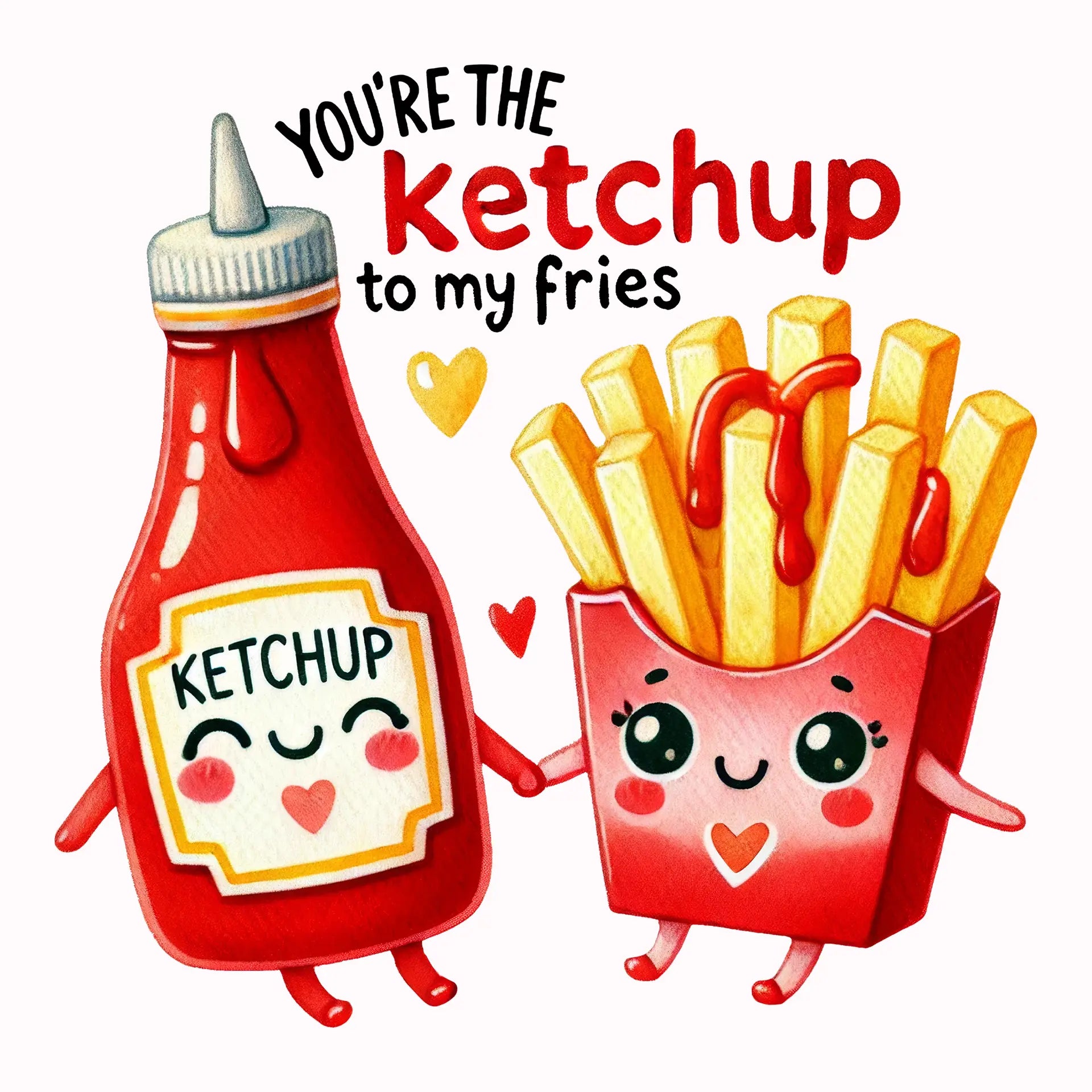 Permanent Sticker Ketchup to my Fries