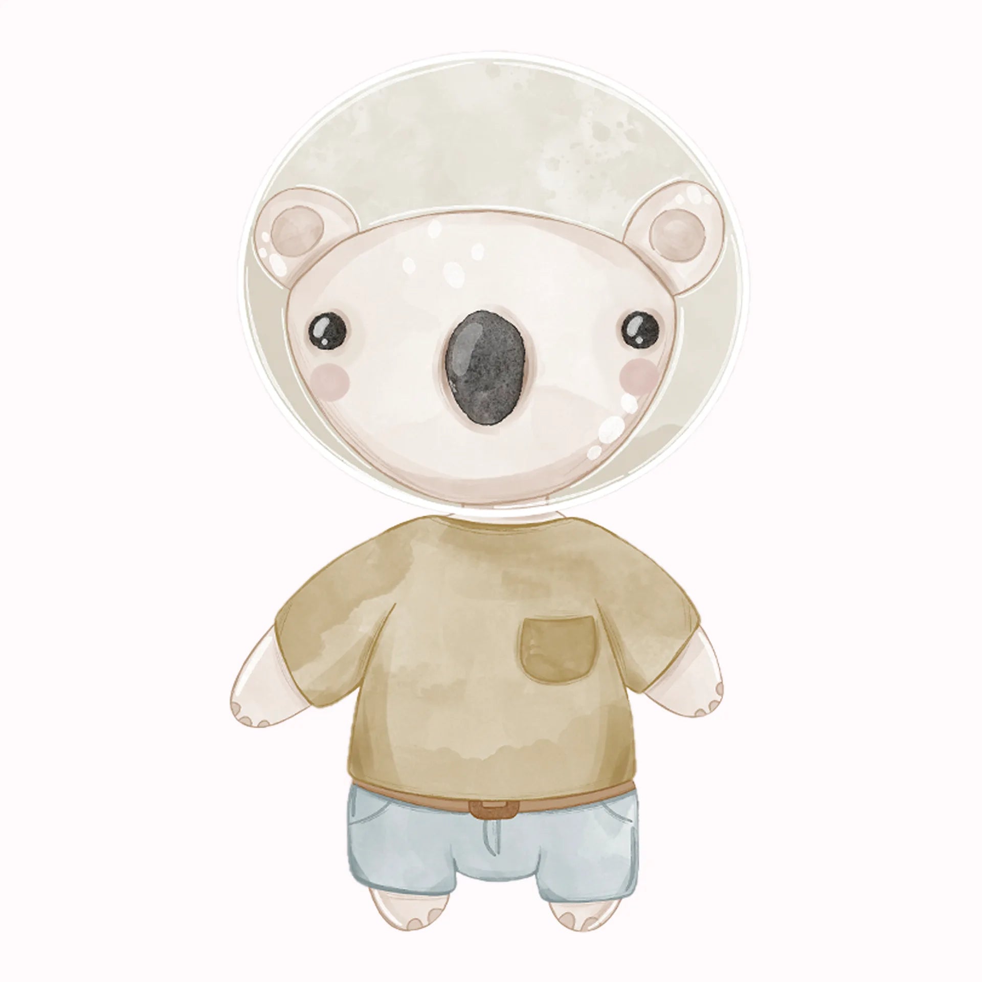 Permanent Sticker Koala Astronaut