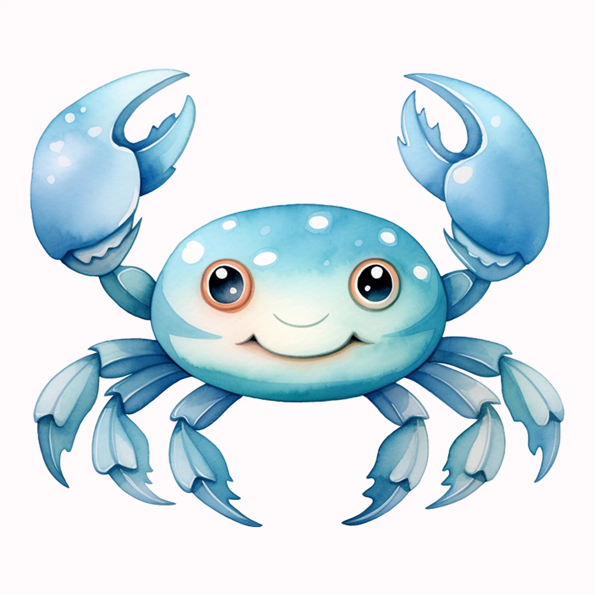 Permanent Sticker Krebs Blau