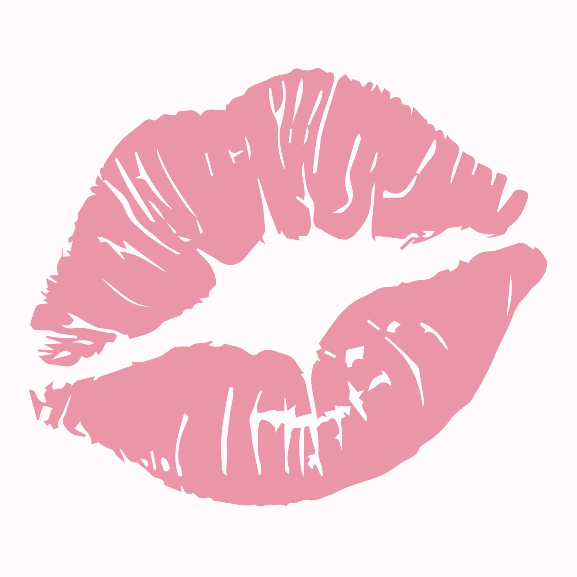 Permanent Sticker Kuss Mund Rosa