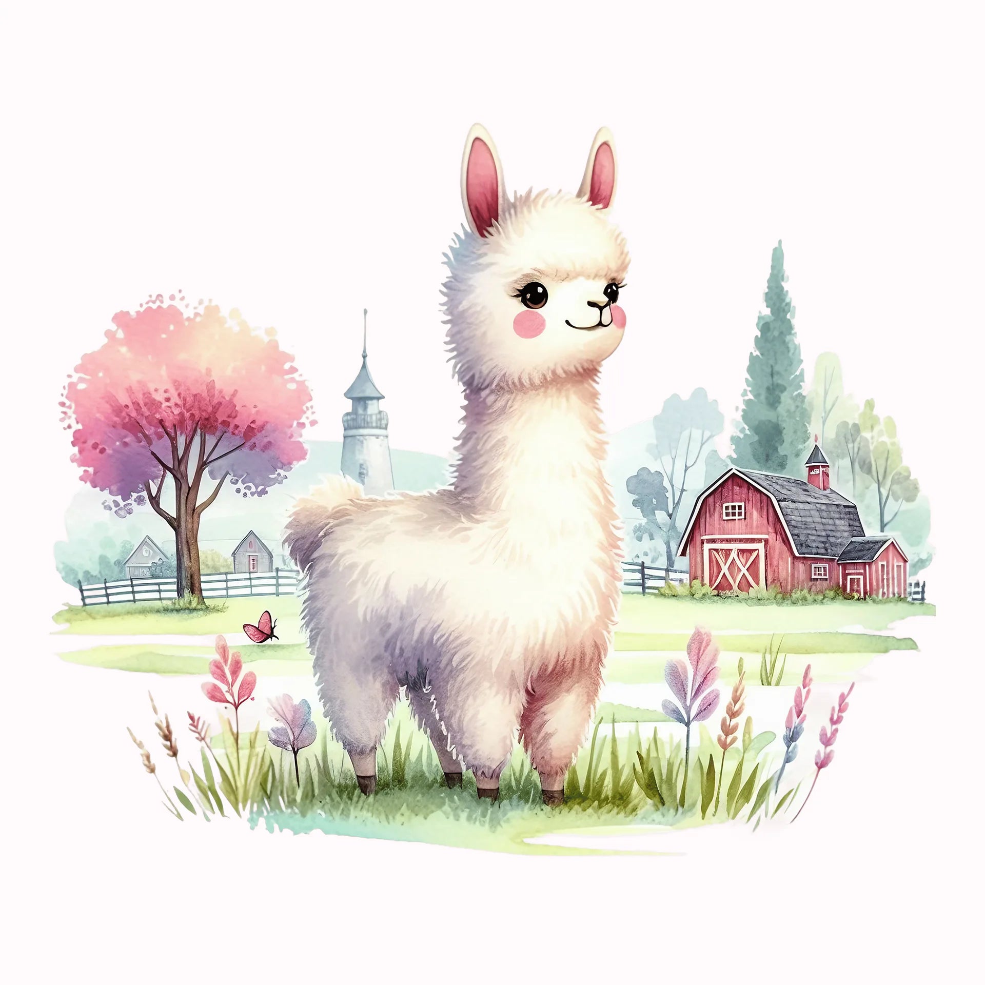 Permanent Sticker Lama Landliebe