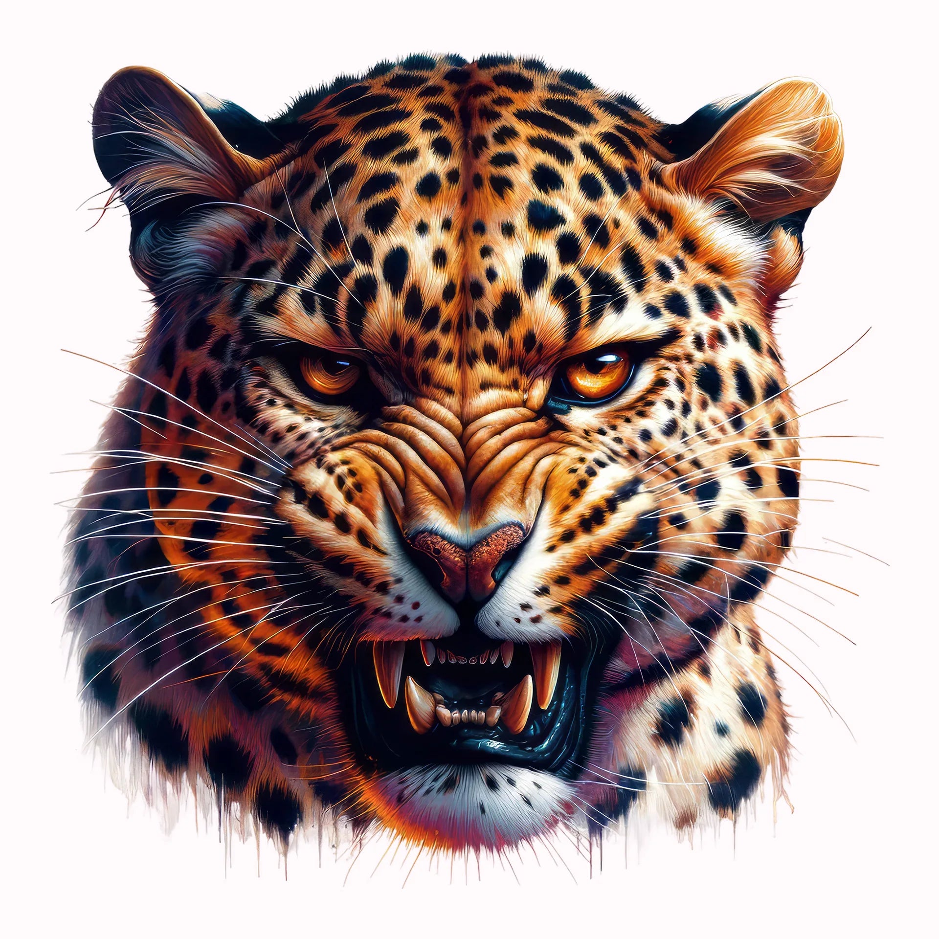 Permanent Sticker Leopard Raubkatzenblick