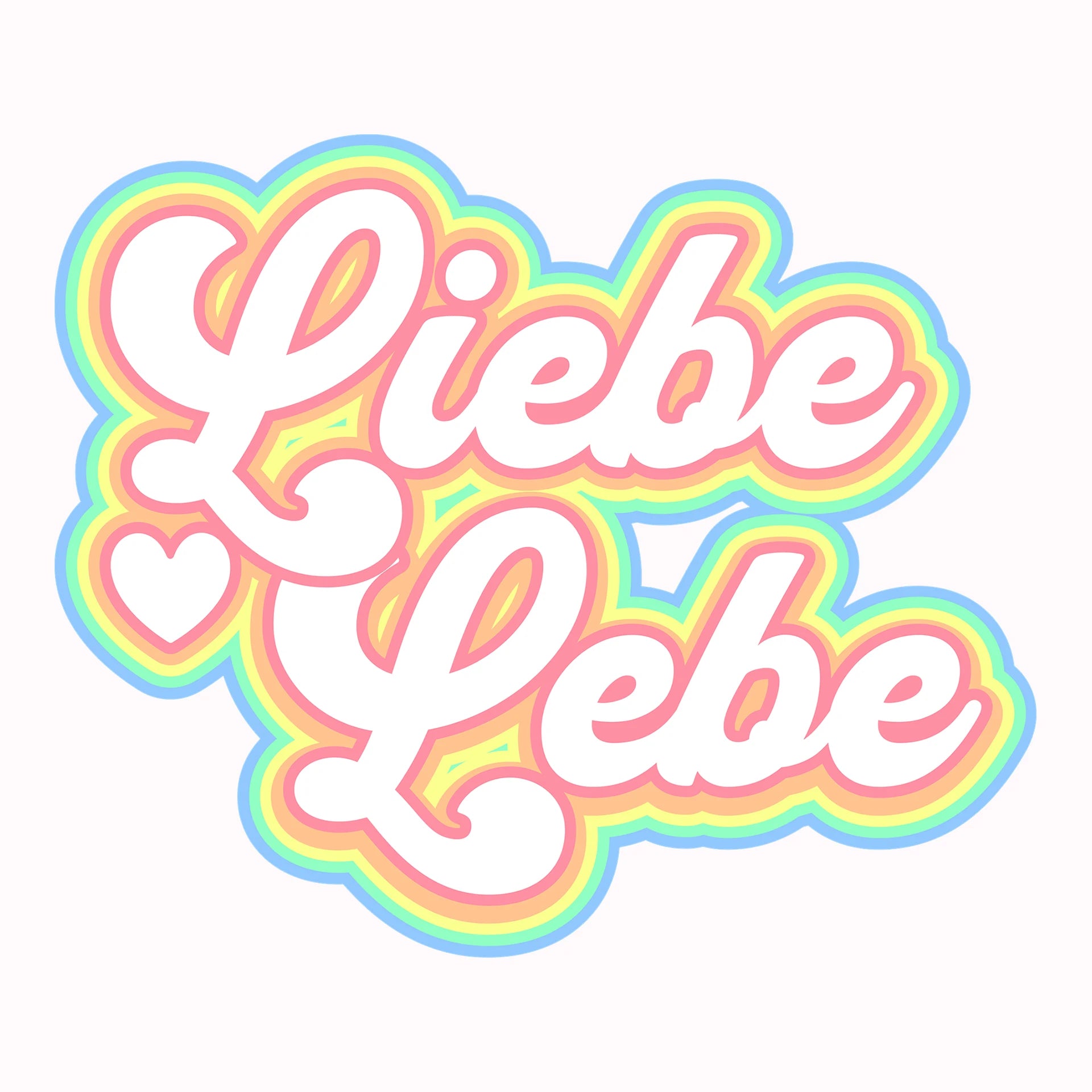 Permanent Sticker Liebe Lebe
