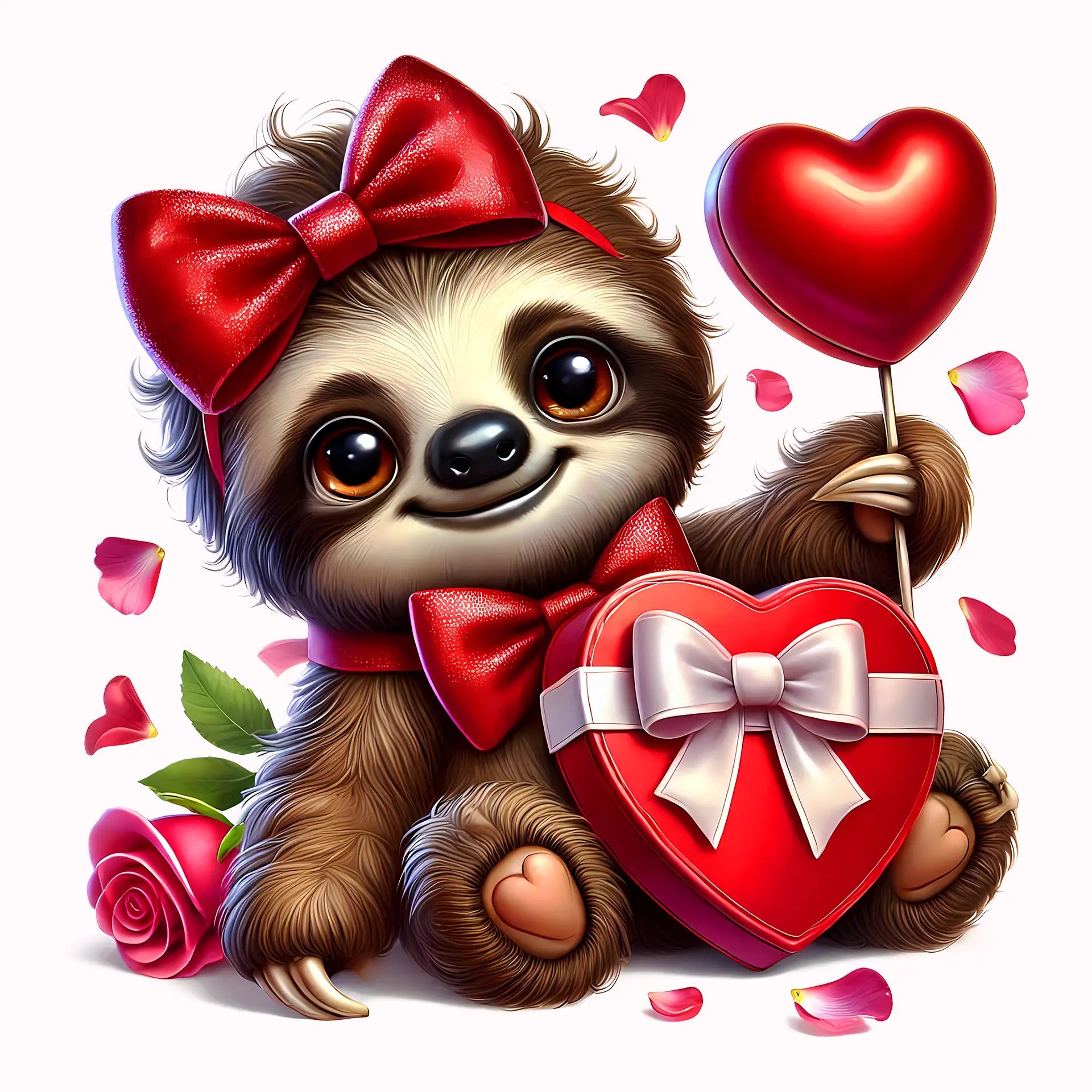 Permanent Sticker Liebes Faultier Amorina