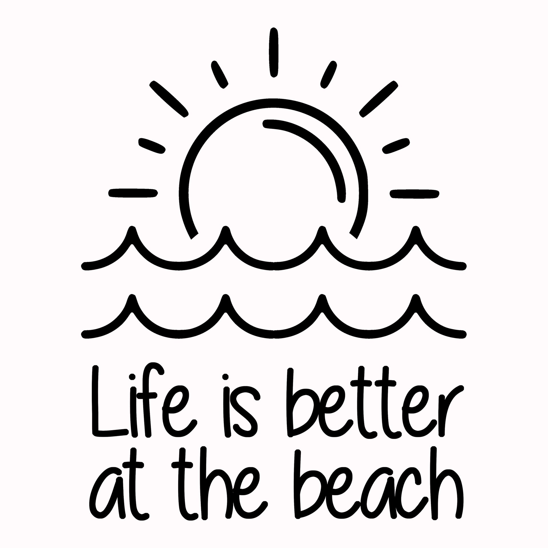 Permanent Sticker Life is Better at the Beach