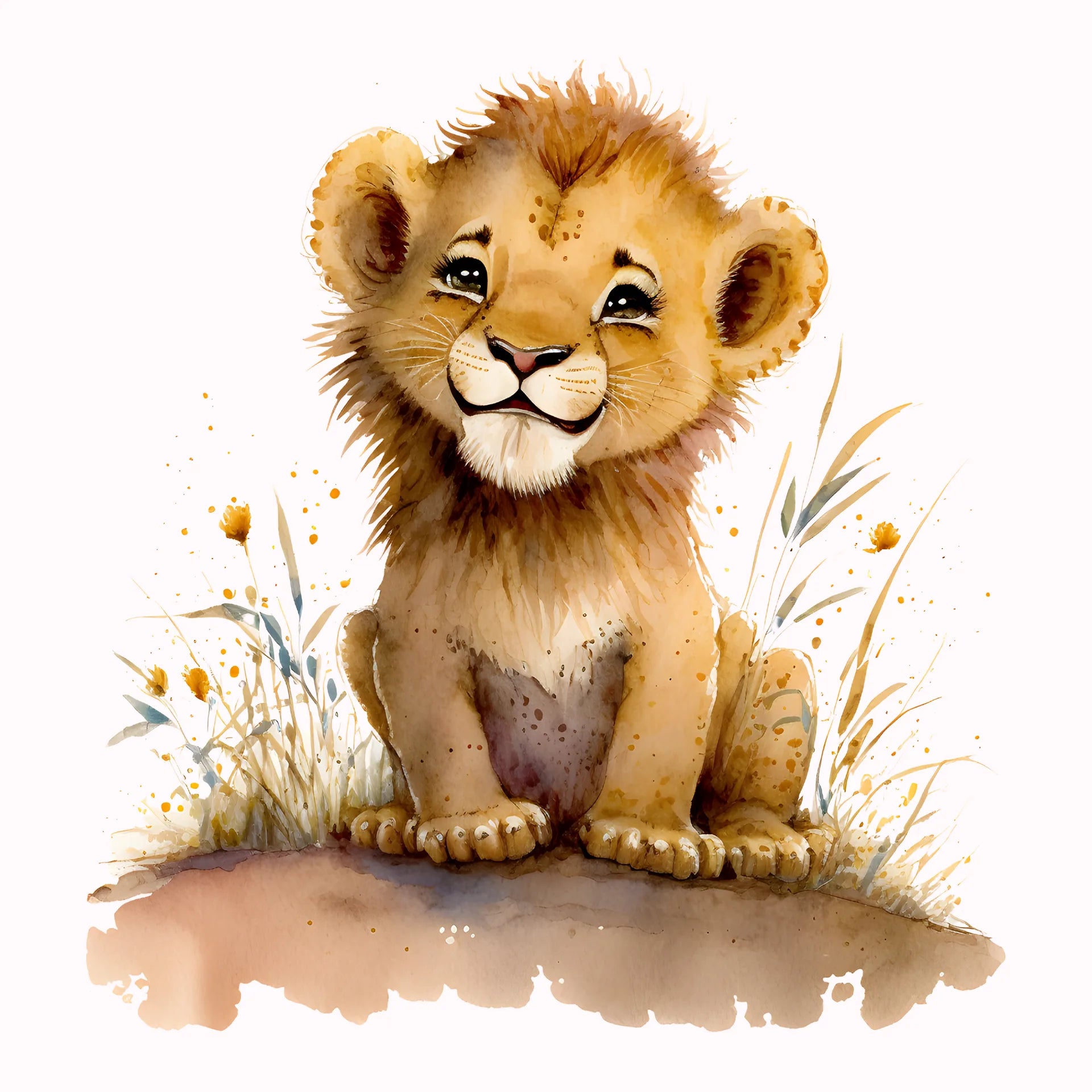 Permanent Sticker Löwe Baby Leo
