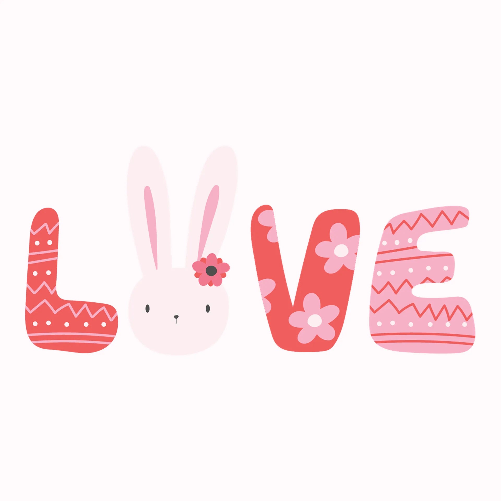 Permanent Sticker Love Hase