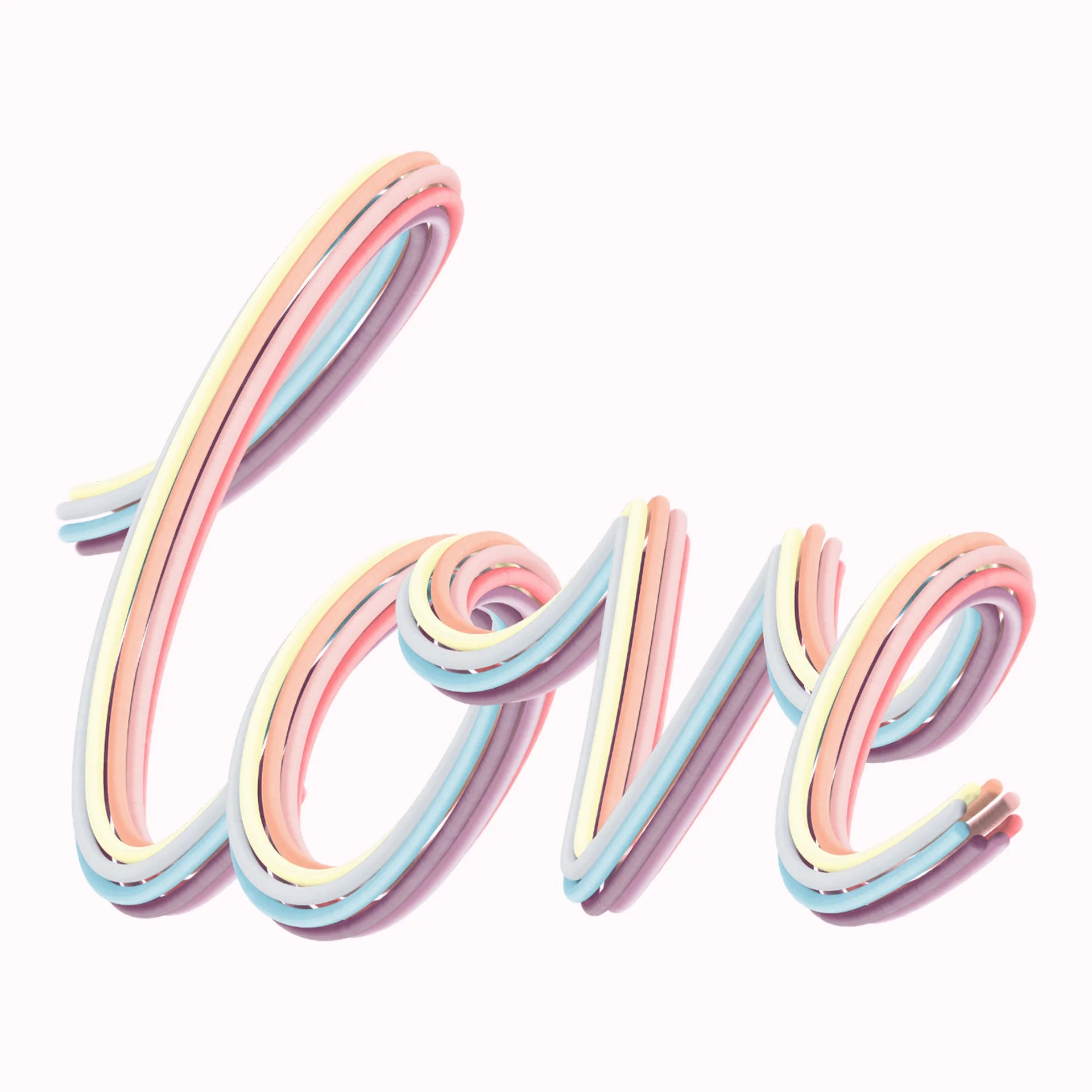 Permanent Sticker Pastel Love