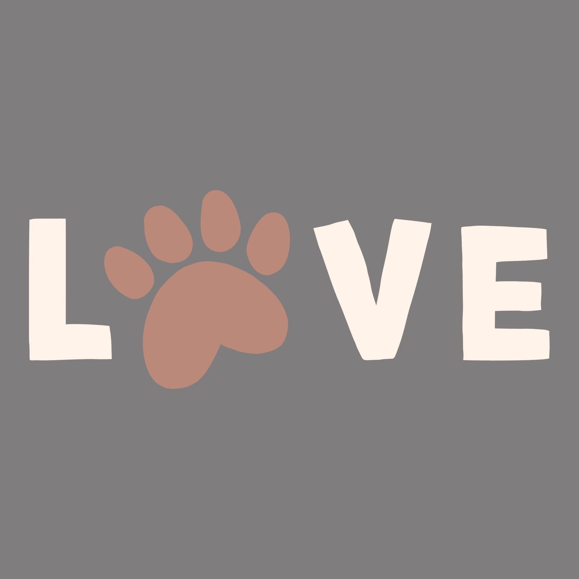 Permanent Sticker Love Pfote Beige