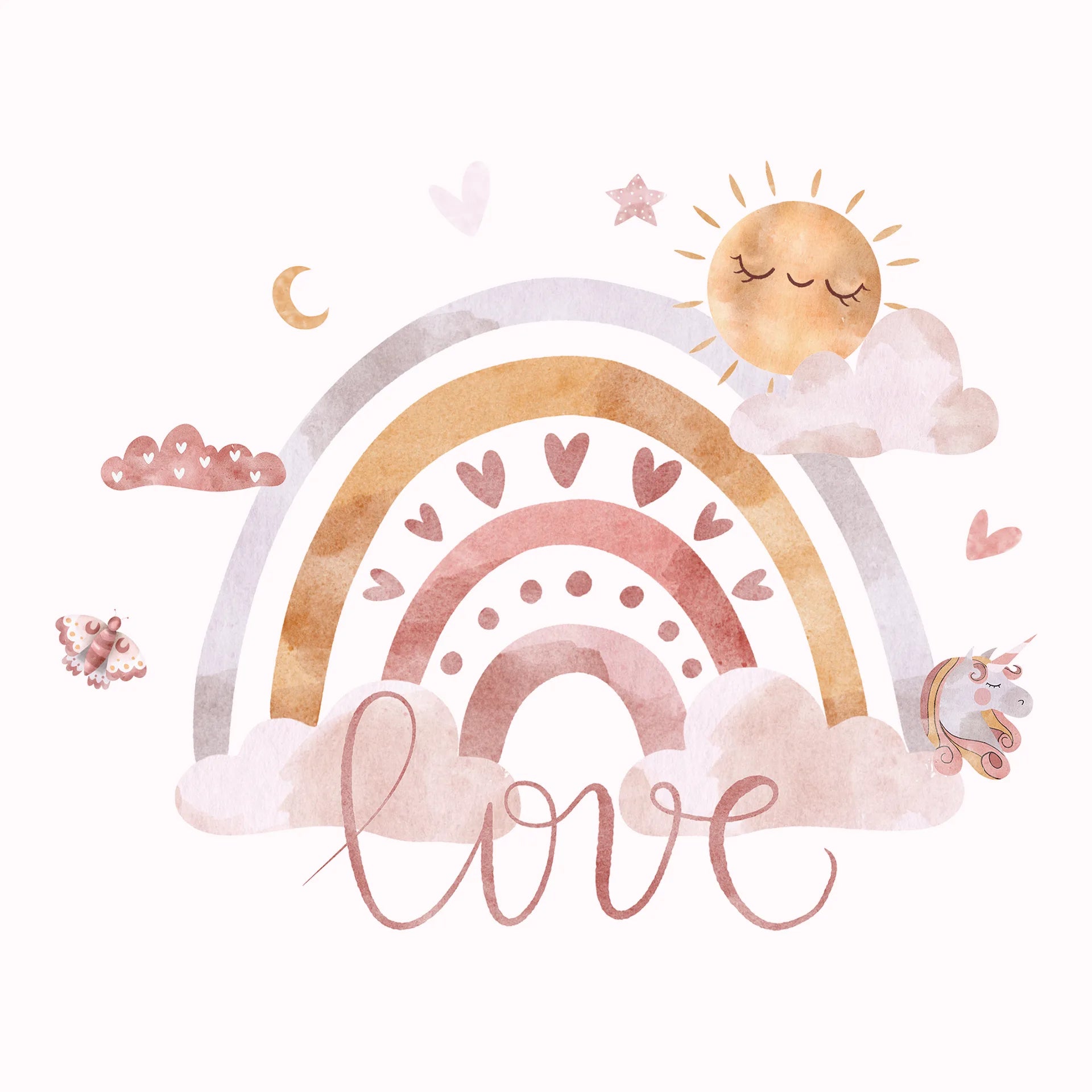 Permanent Sticker Regenbogen Love