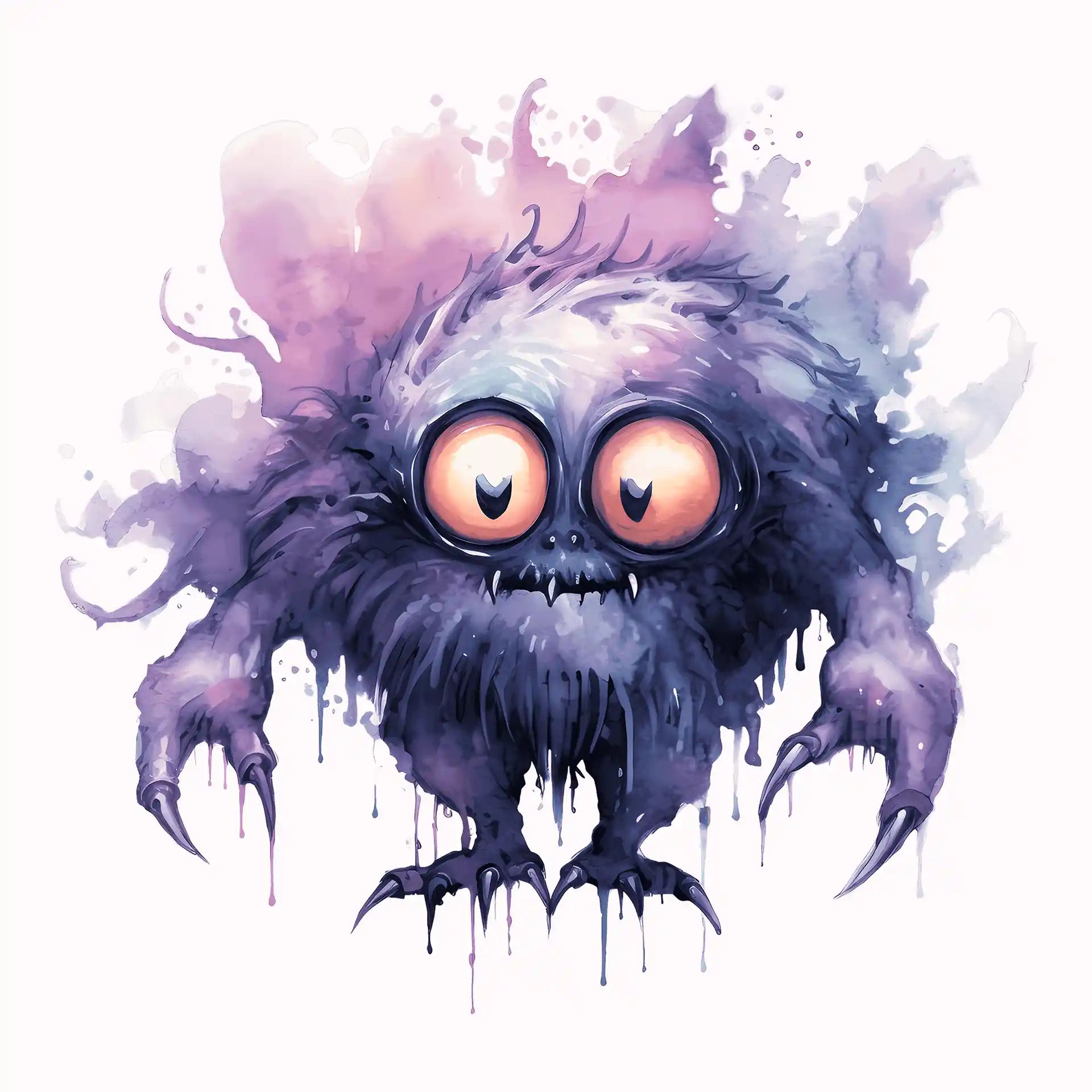Permanent Sticker Monster Lila
