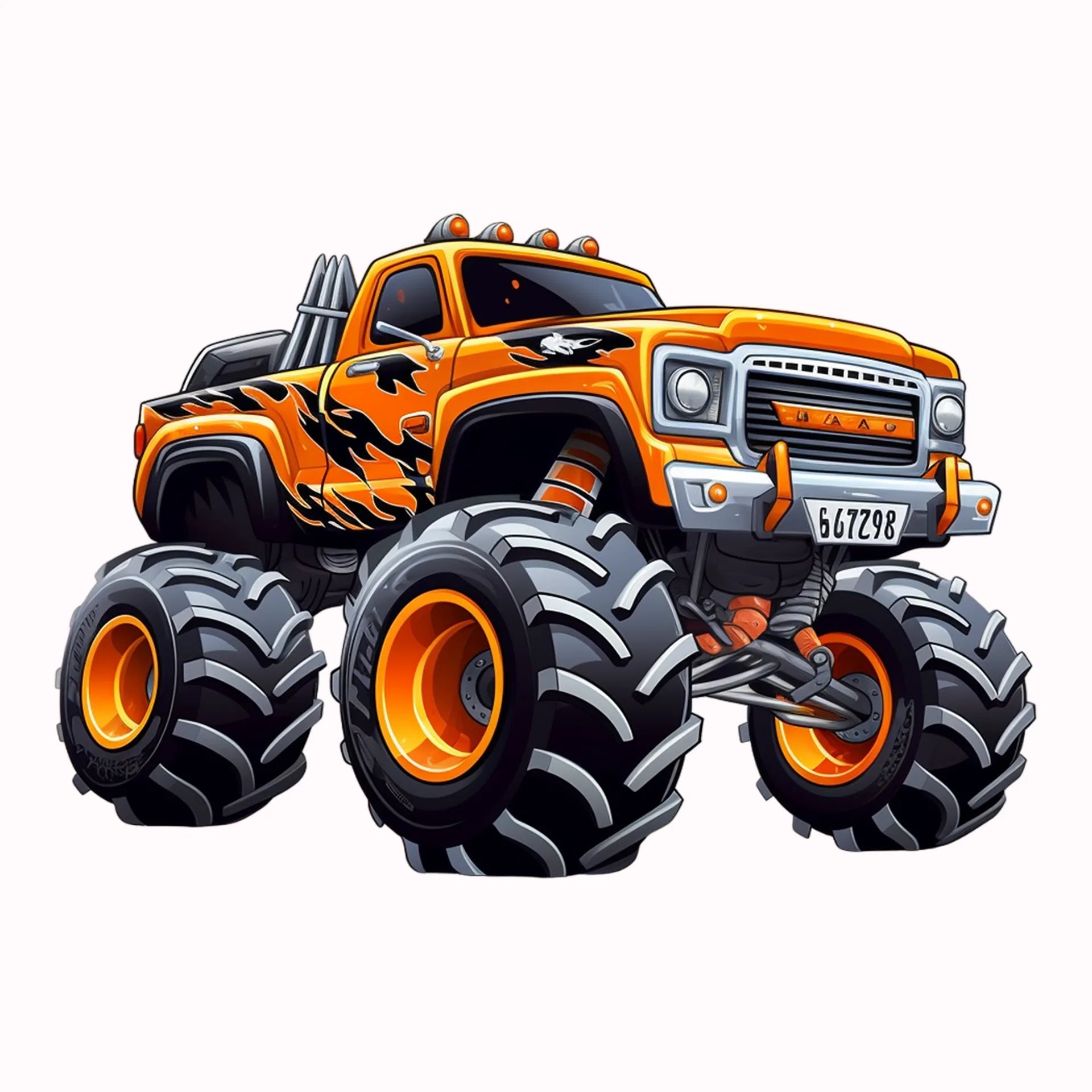 Permanent Sticker Monstertruck Blaze Fury