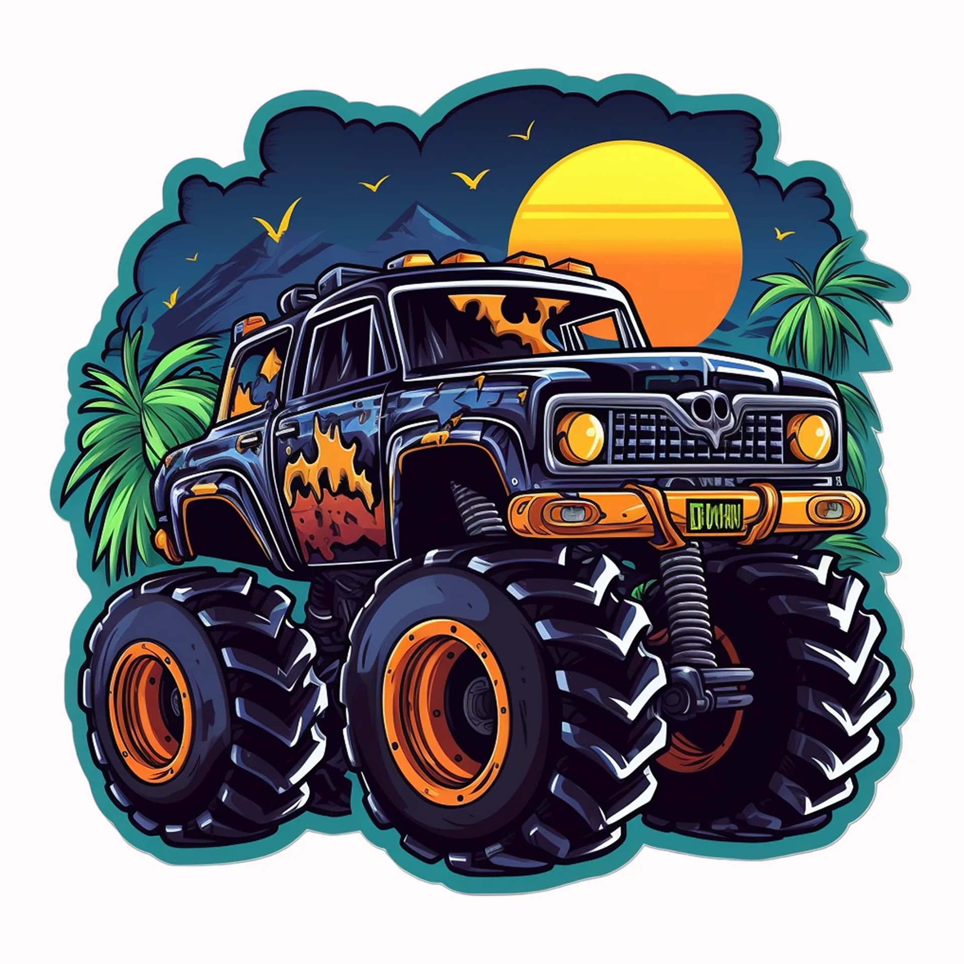 Permanent Sticker Monstertruck Sunny Destroyer