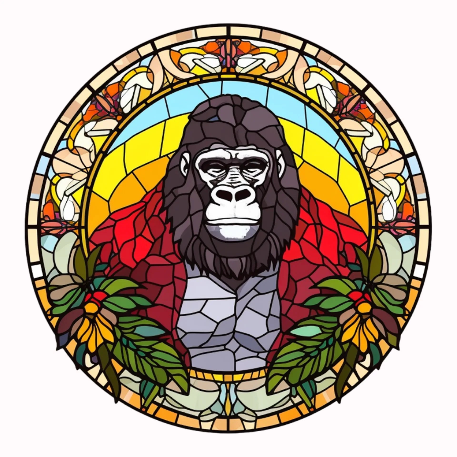 Permanent Sticker Mosaik Gorilla