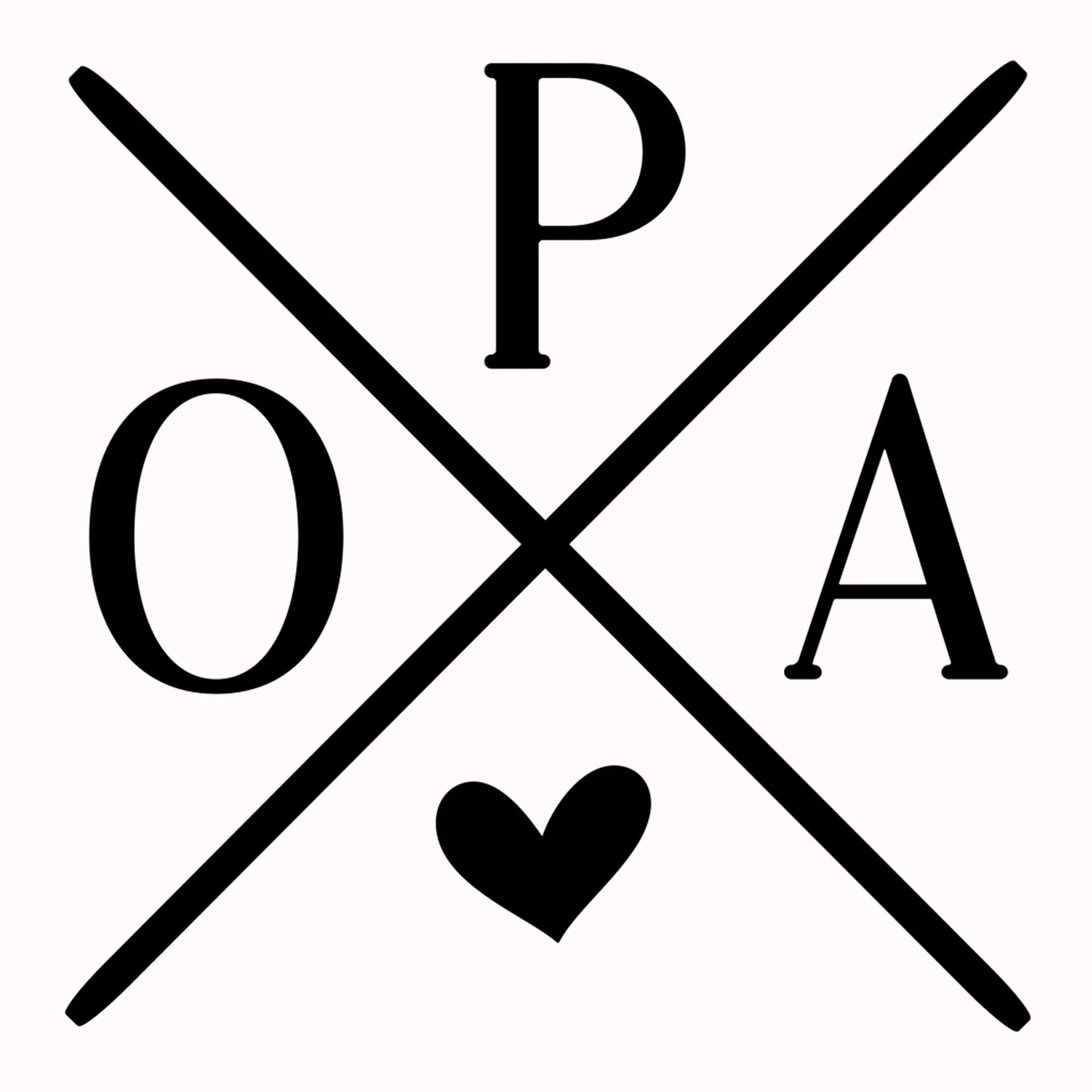 Permanent Sticker Opa Kreuz